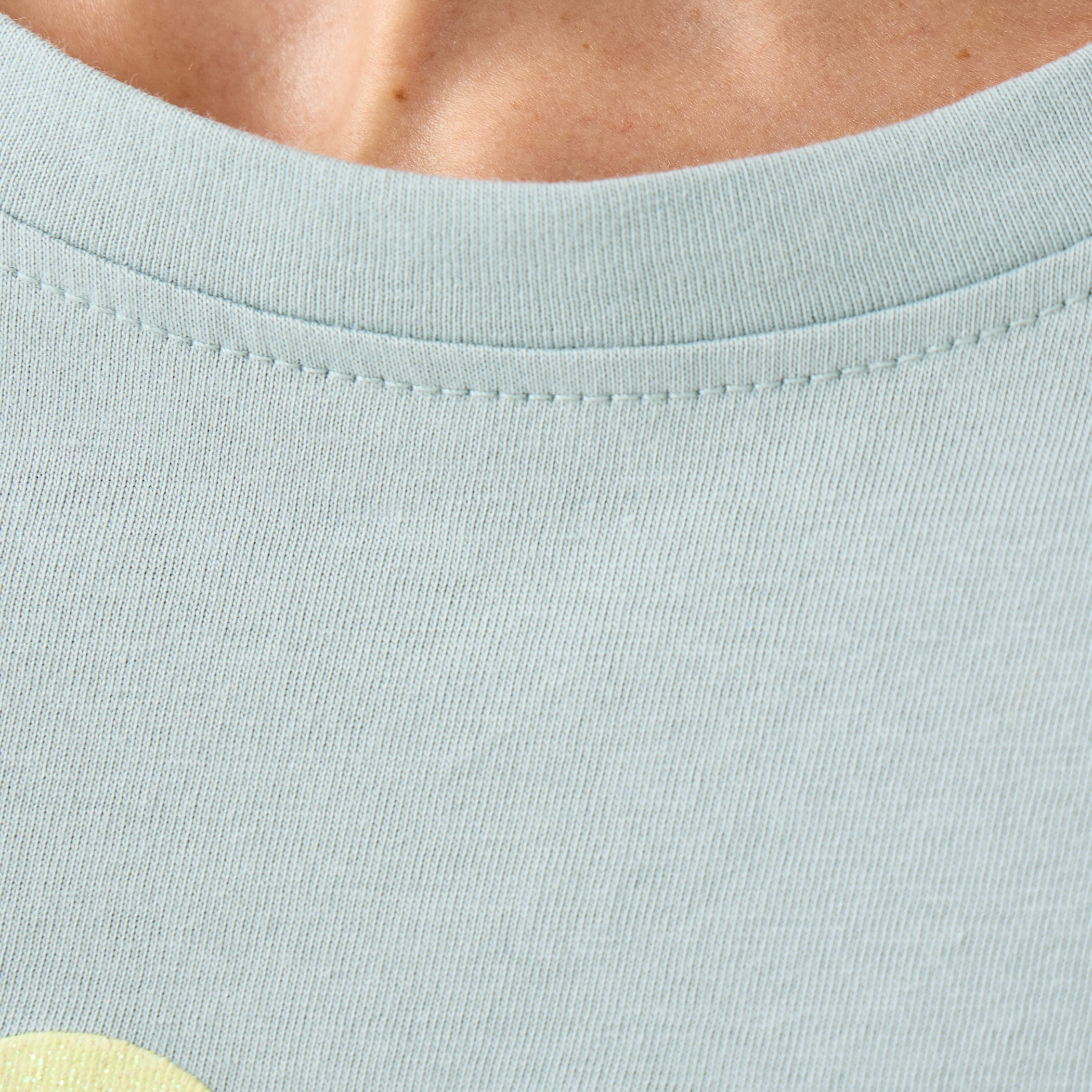 Slogan Print T-shirt with Crew Neck-women-clothing-tshirts-image-5