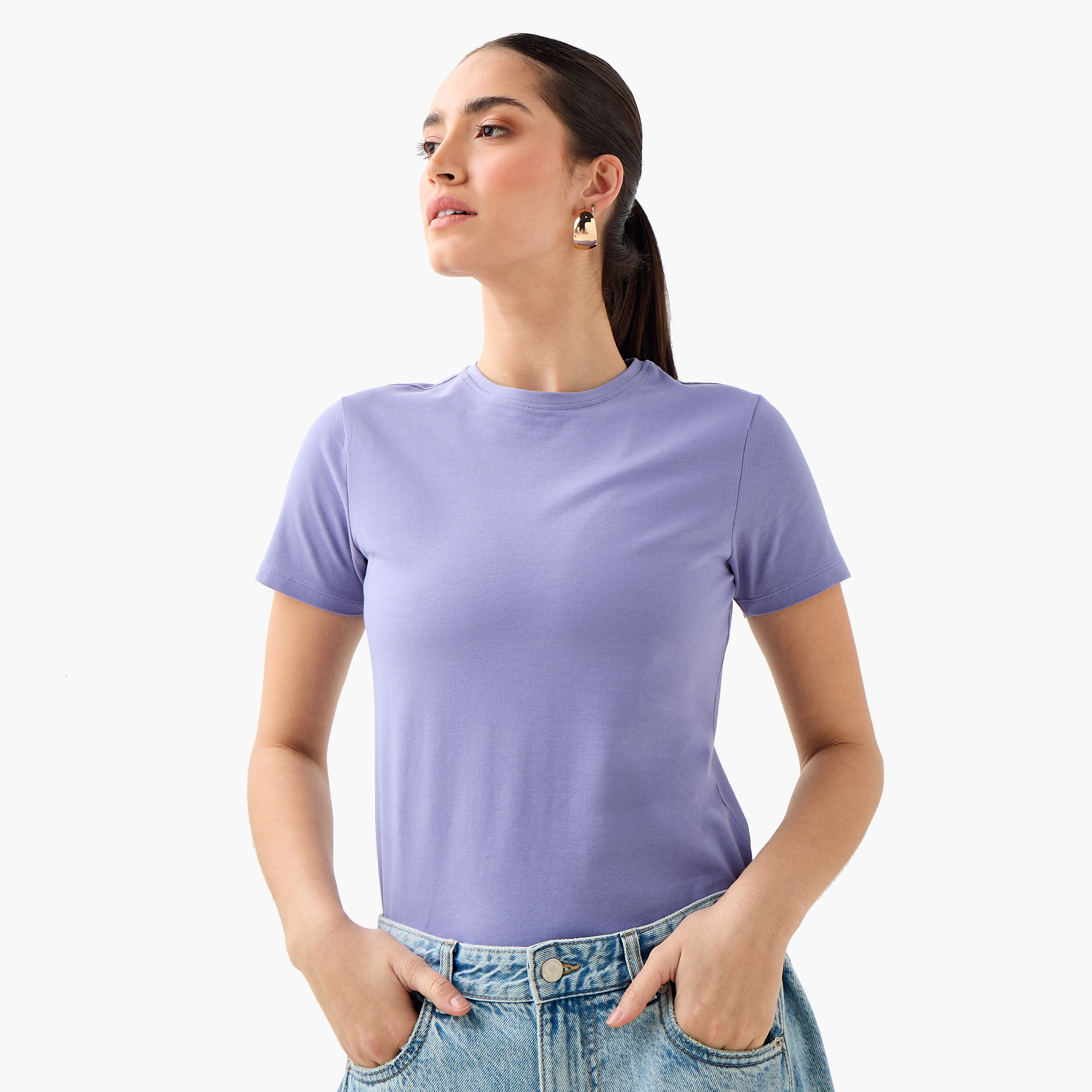 Crew Neck T-shirt-women-clothing-tshirts-image-1