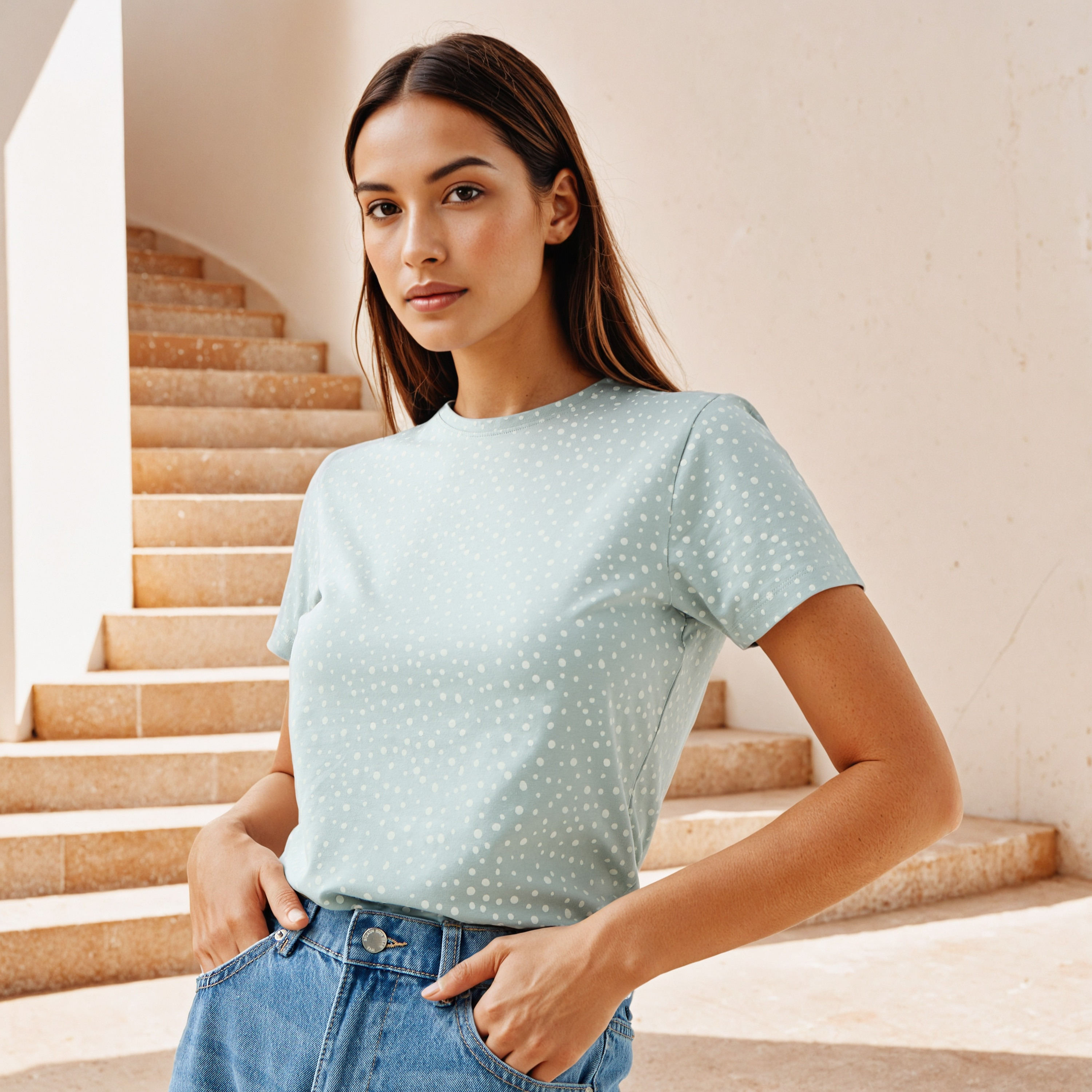 Printed Crew Neck T-shirt-women-clothing-tshirts-image-1