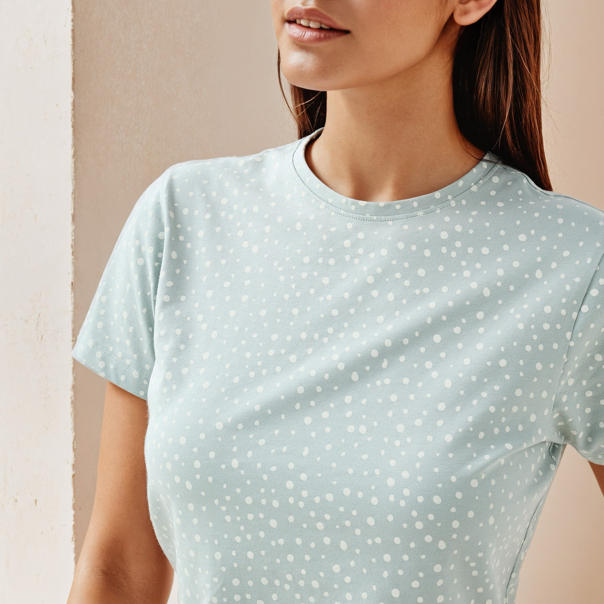 Printed Crew Neck T-shirt-women-clothing-tshirts-image-4