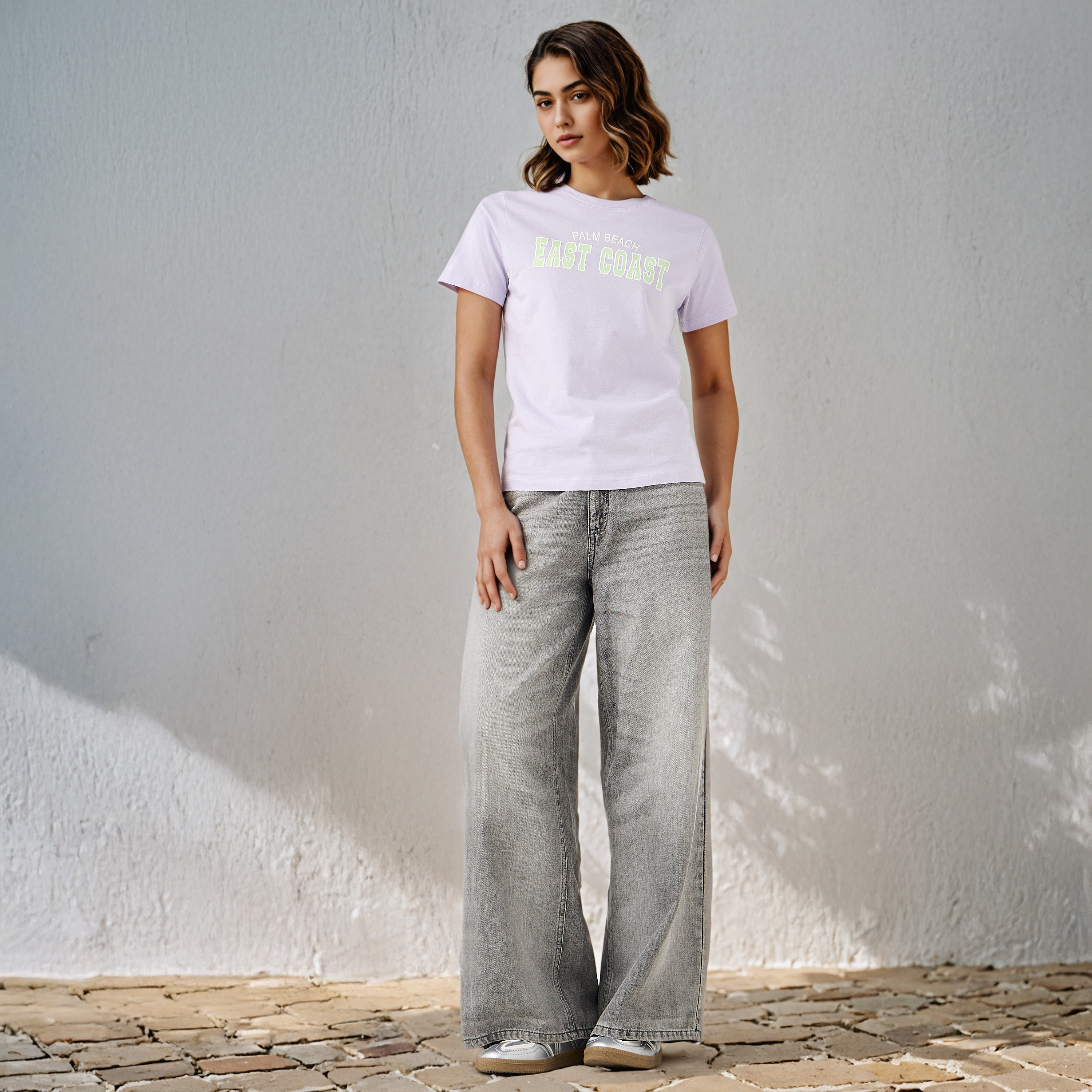 Graphic Print T-shirt with Crew Neck-women-clothing-tshirts-image-2
