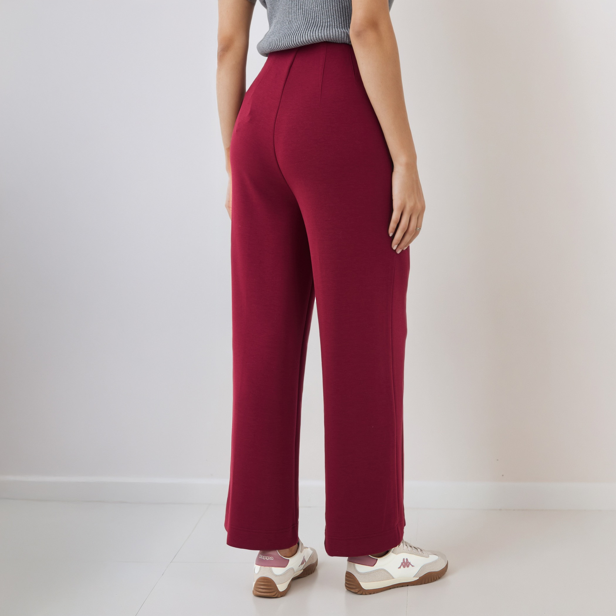 Pintuck Accent Wide Leg Flexi Waist Pants-women-clothing-bottoms-trousers-image-3