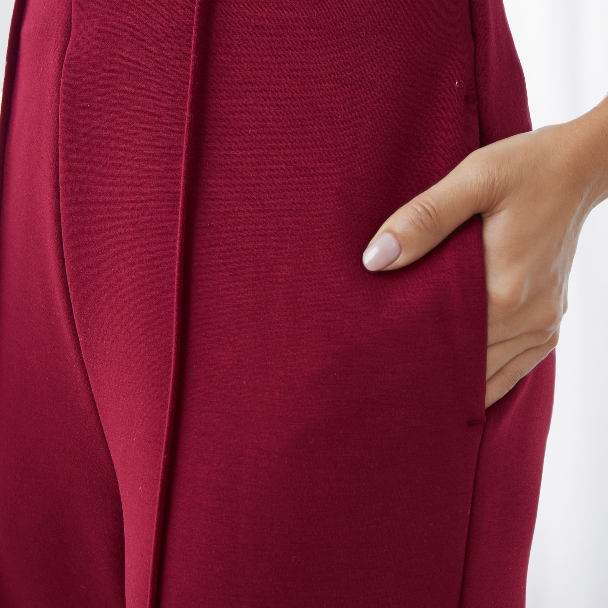 بنطلون واسع الساقين بخصر مرن وزينة بينتوك-women-clothing-trousers-image-9