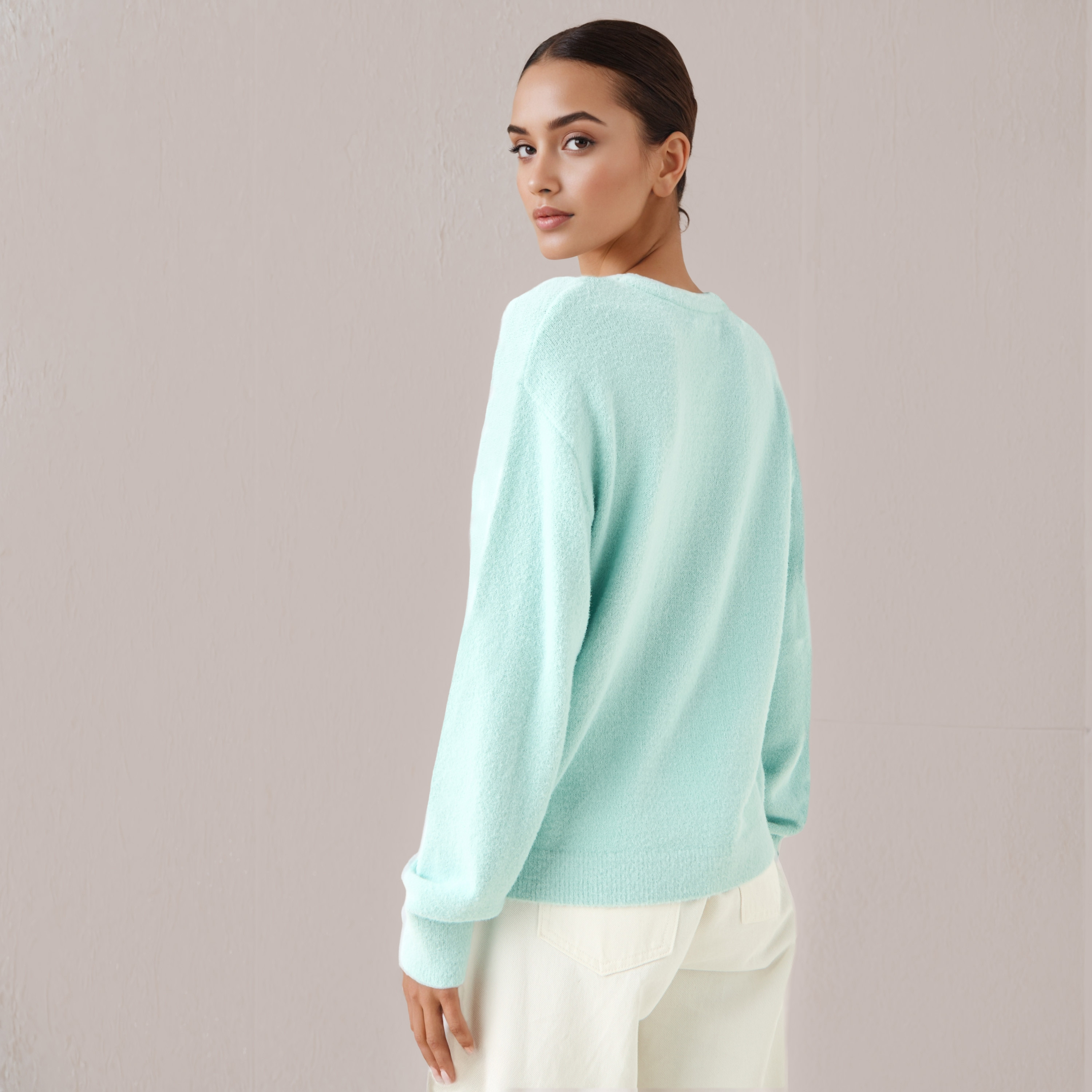 Crew Neck Sweater with Drop Shoulders-women-clothing-cardigansandjumpers-jumpers-image-3