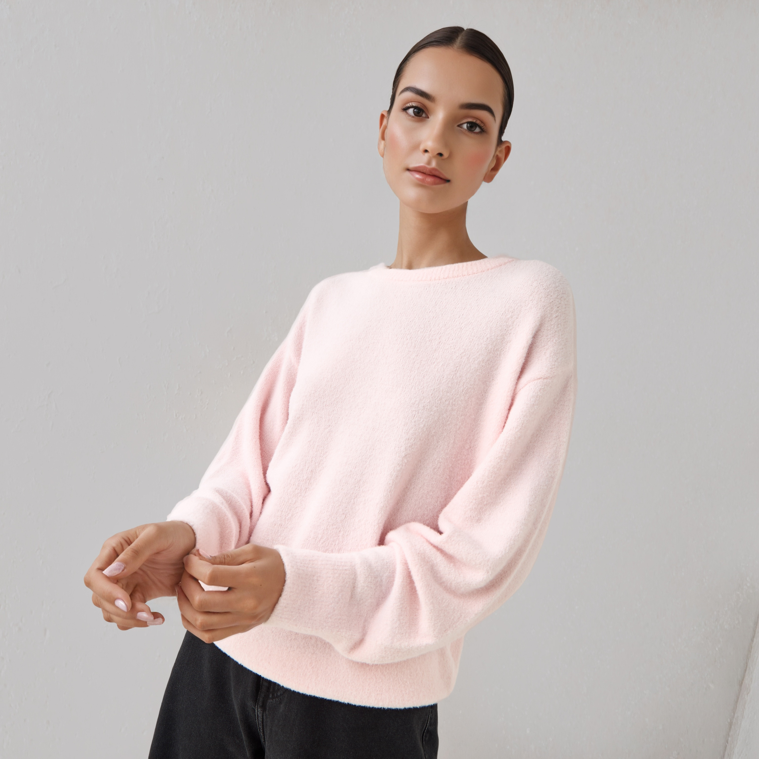كنزة بياقة ضيقة وأكتاف منسدلة-women-winterwear-cardigansandjumpers-jumpers-image-1