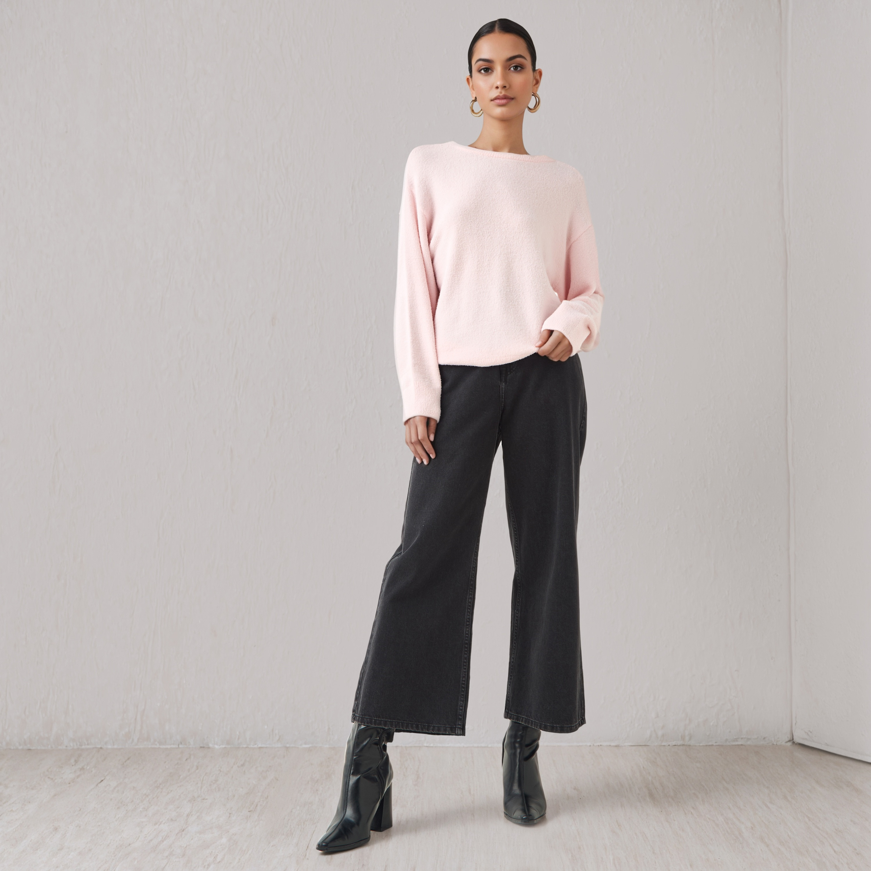 كنزة بياقة ضيقة وأكتاف منسدلة-women-winterwear-cardigansandjumpers-jumpers-image-2