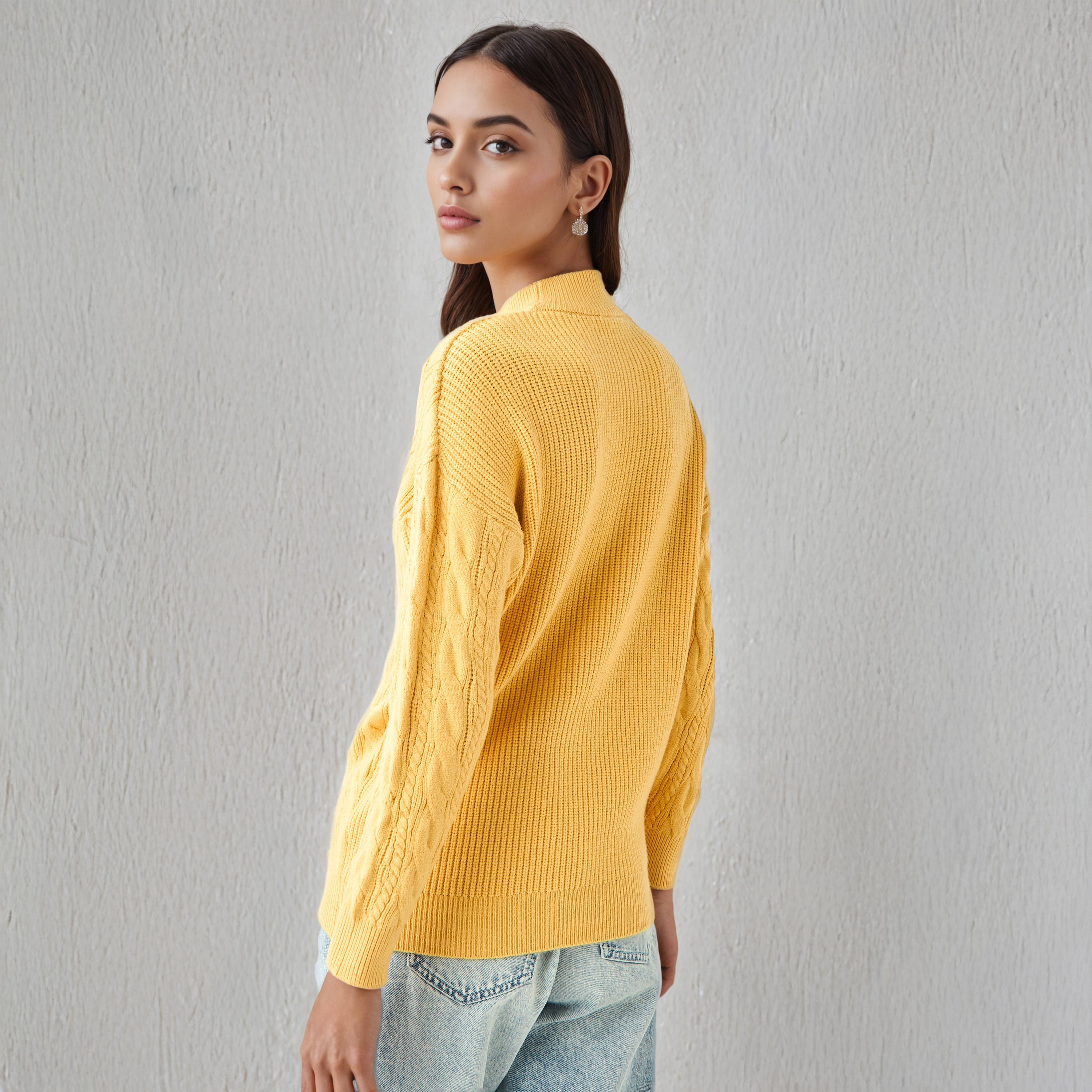Cable Knit Boxy Sweater with Long Sleeves-women-clothing-cardigansandjumpers-jumpers-image-3