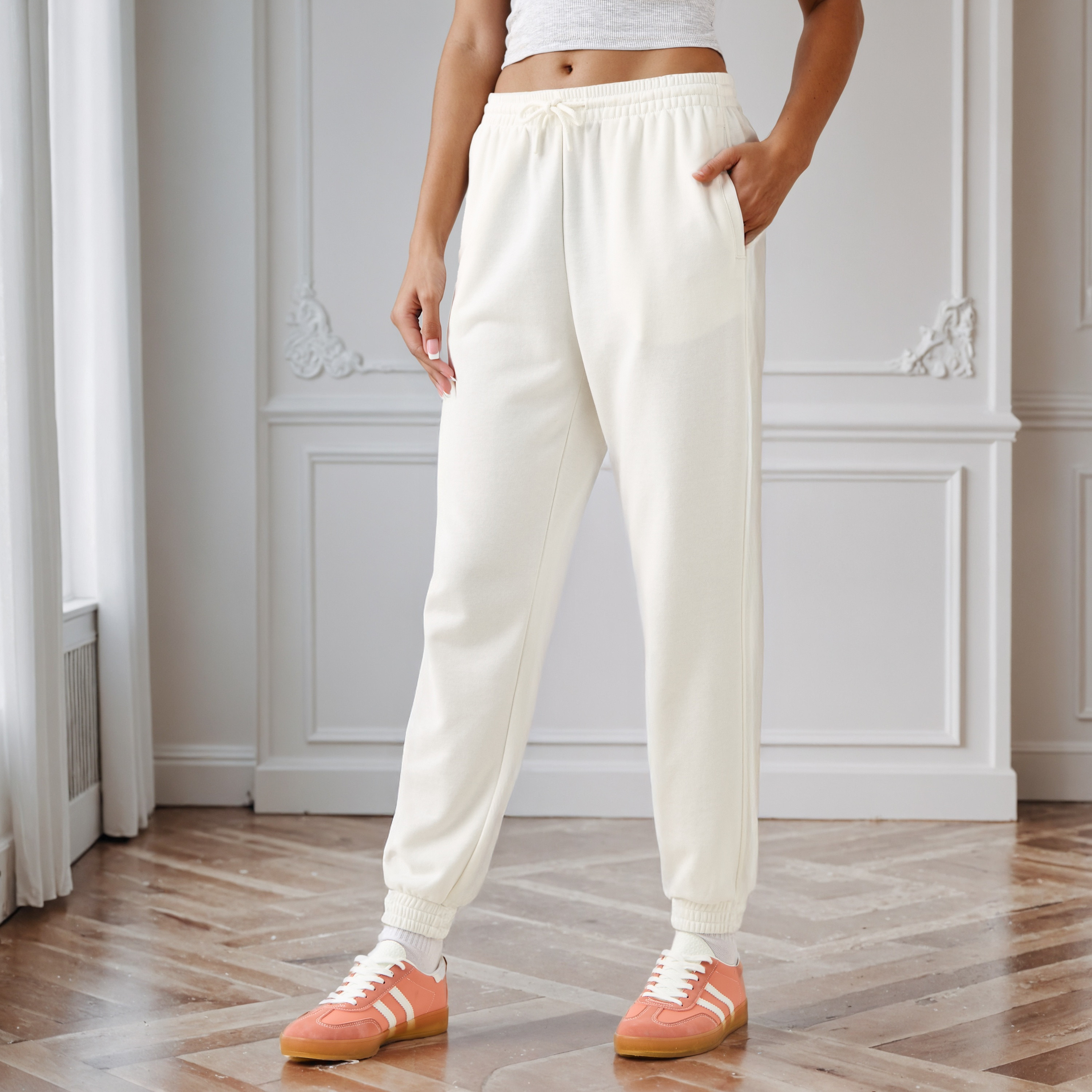 Regular Fit Flexi Waist Joggers with Pockets-women-clothing-bottoms-joggers-image-1