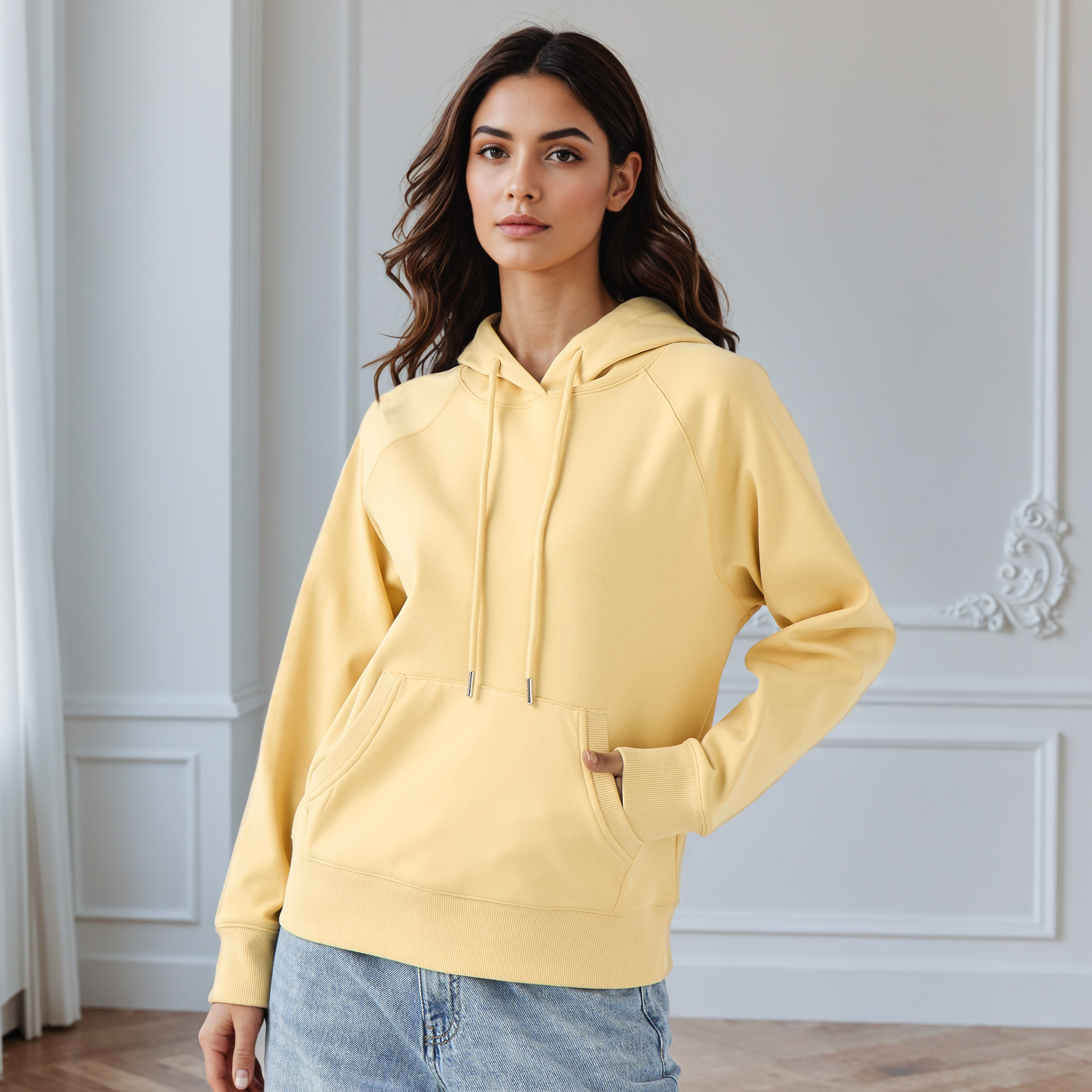 هودي برباط حبل وجيوب كنغر-women-winterwear-hoodiesandsweatshirts-hoodies-image-1