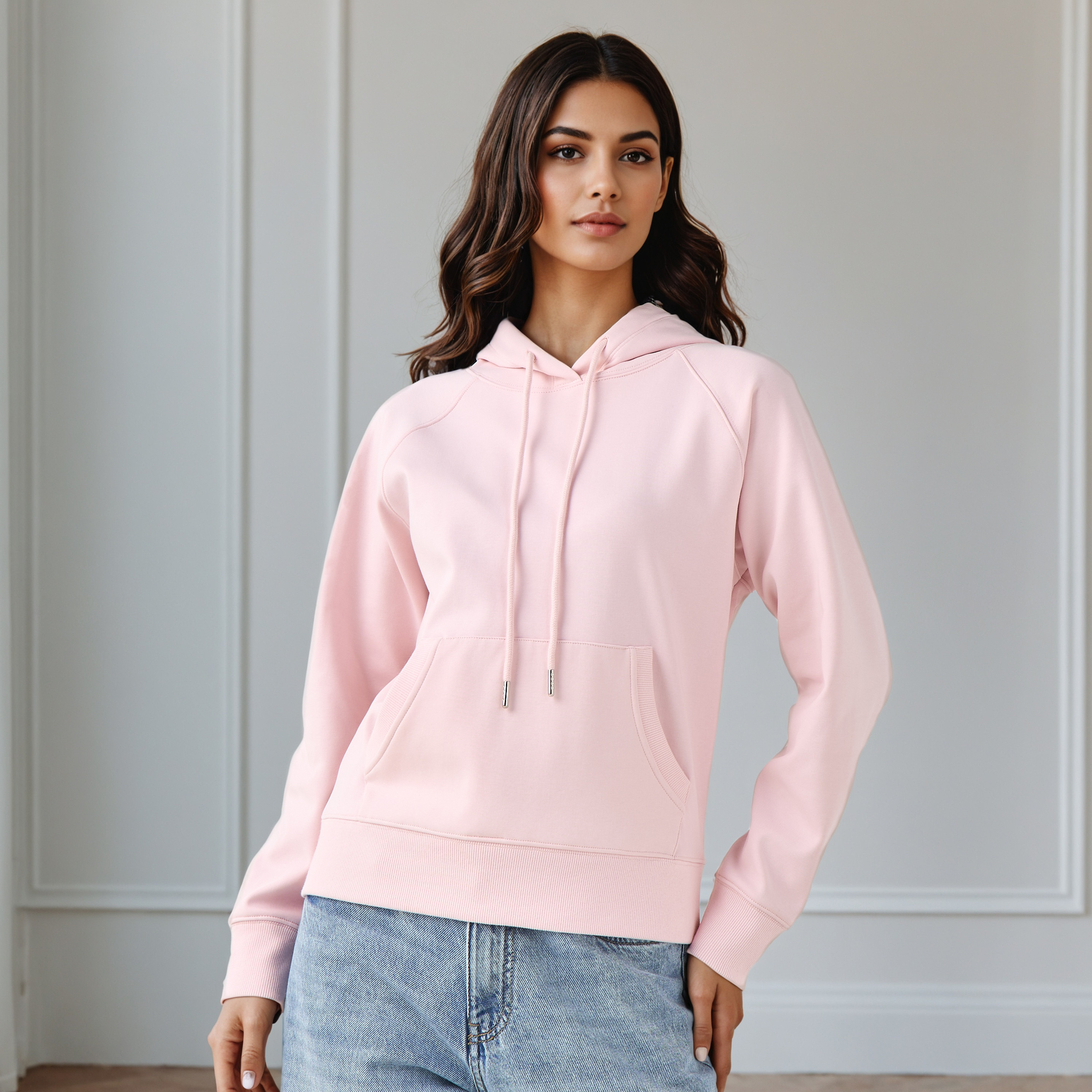 Rope Drawcord Hoodie with Kangaroo Pockets-women-winterwear-hoodiesandsweatshirts-hoodies-image-1