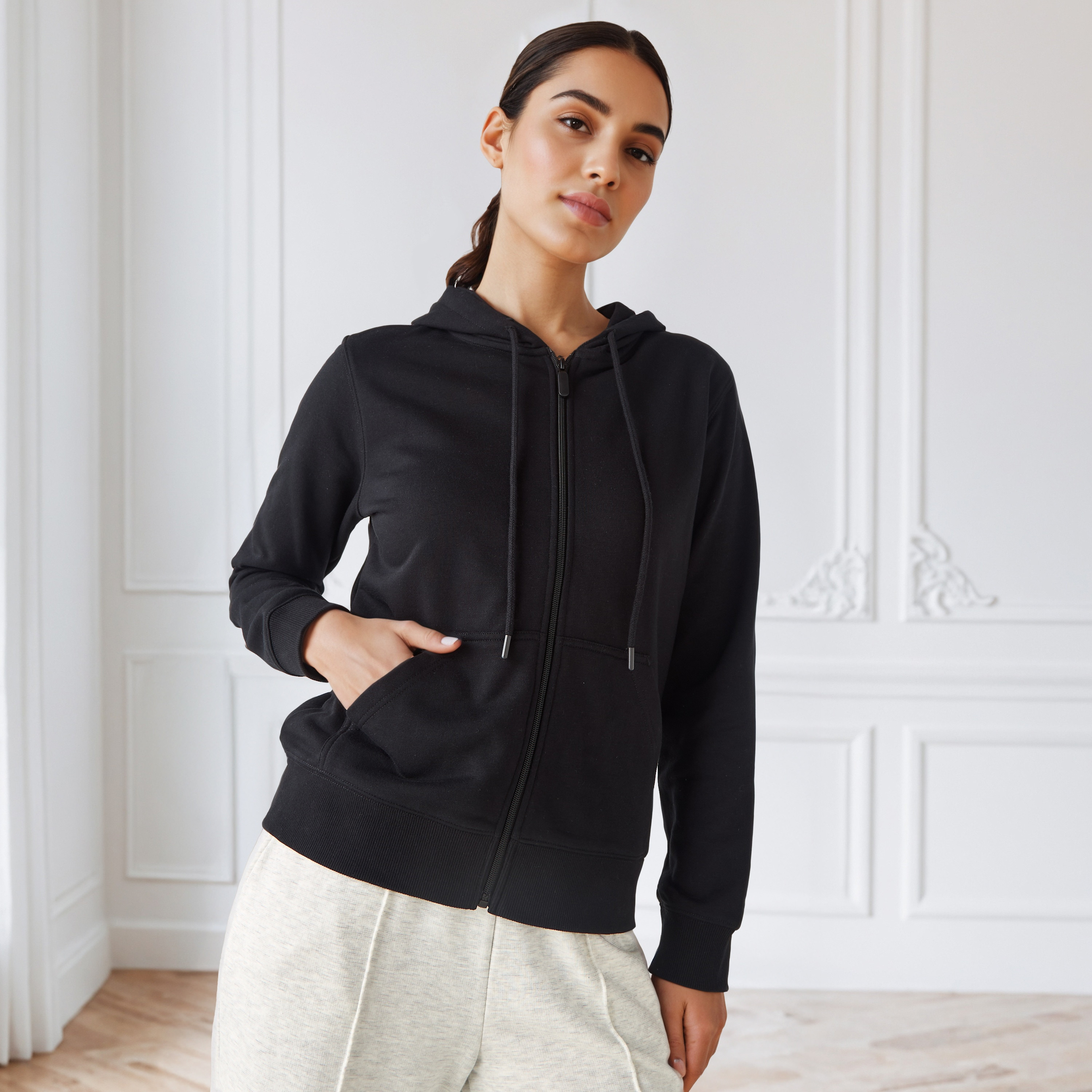 Hoodie with Kangaroo Pockets-women-winterwear-hoodiesandsweatshirts-hoodies-image-1