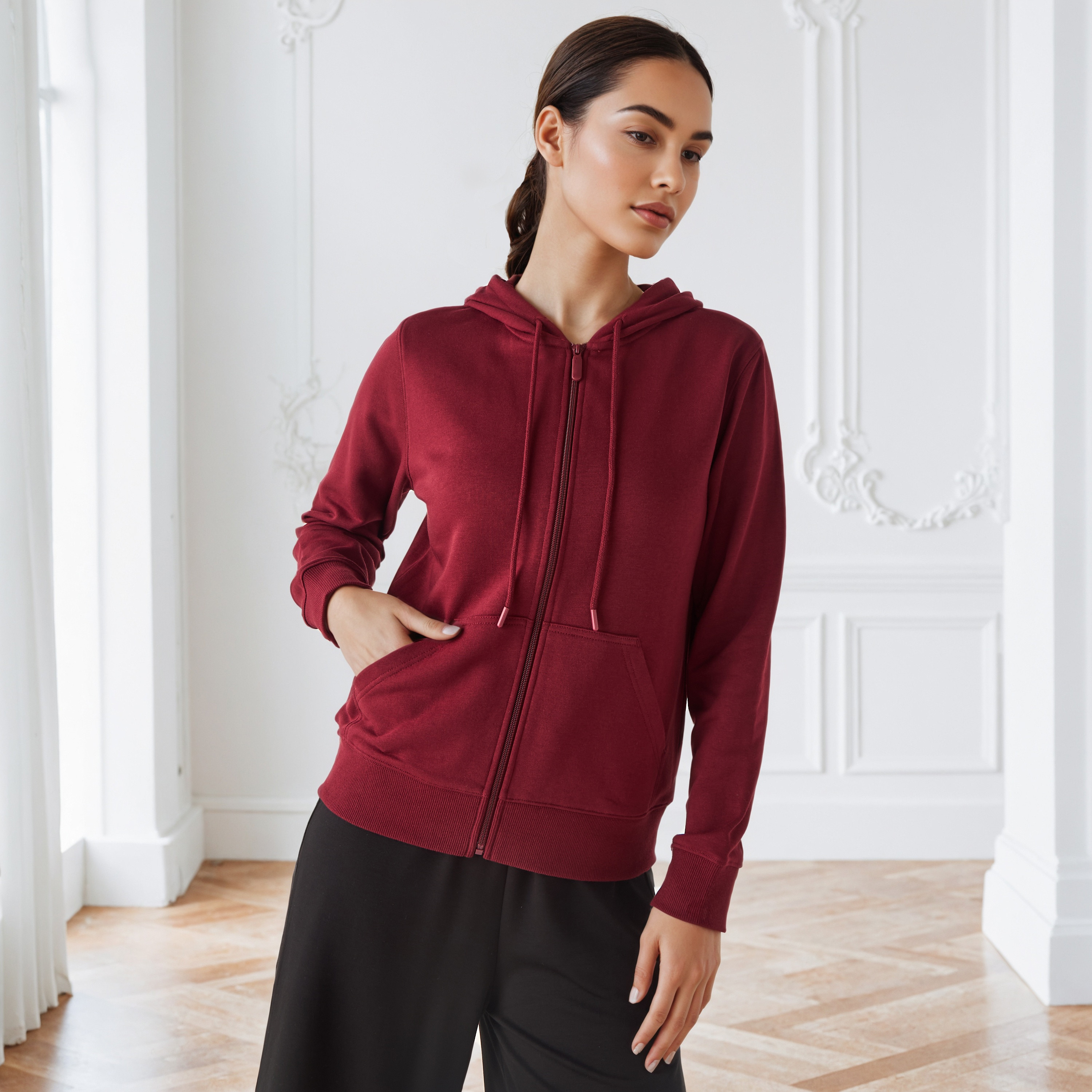 Hoodie with Kangaroo Pockets-women-winterwear-hoodiesandsweatshirts-hoodies-image-1