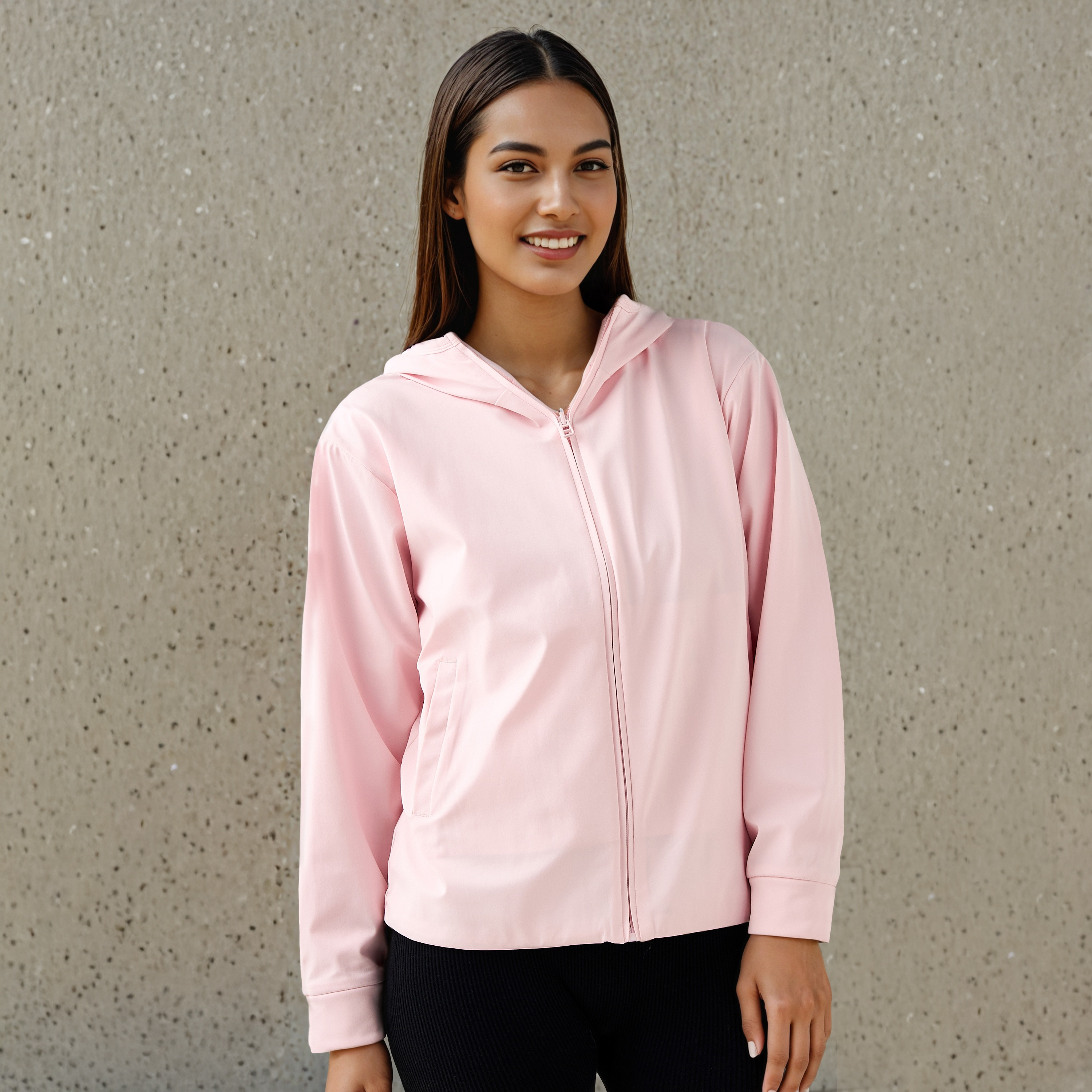 Regular Fit Fleece Lined Hooded Jacket-women-winterwear-coatsandjackets-jackets-image-1