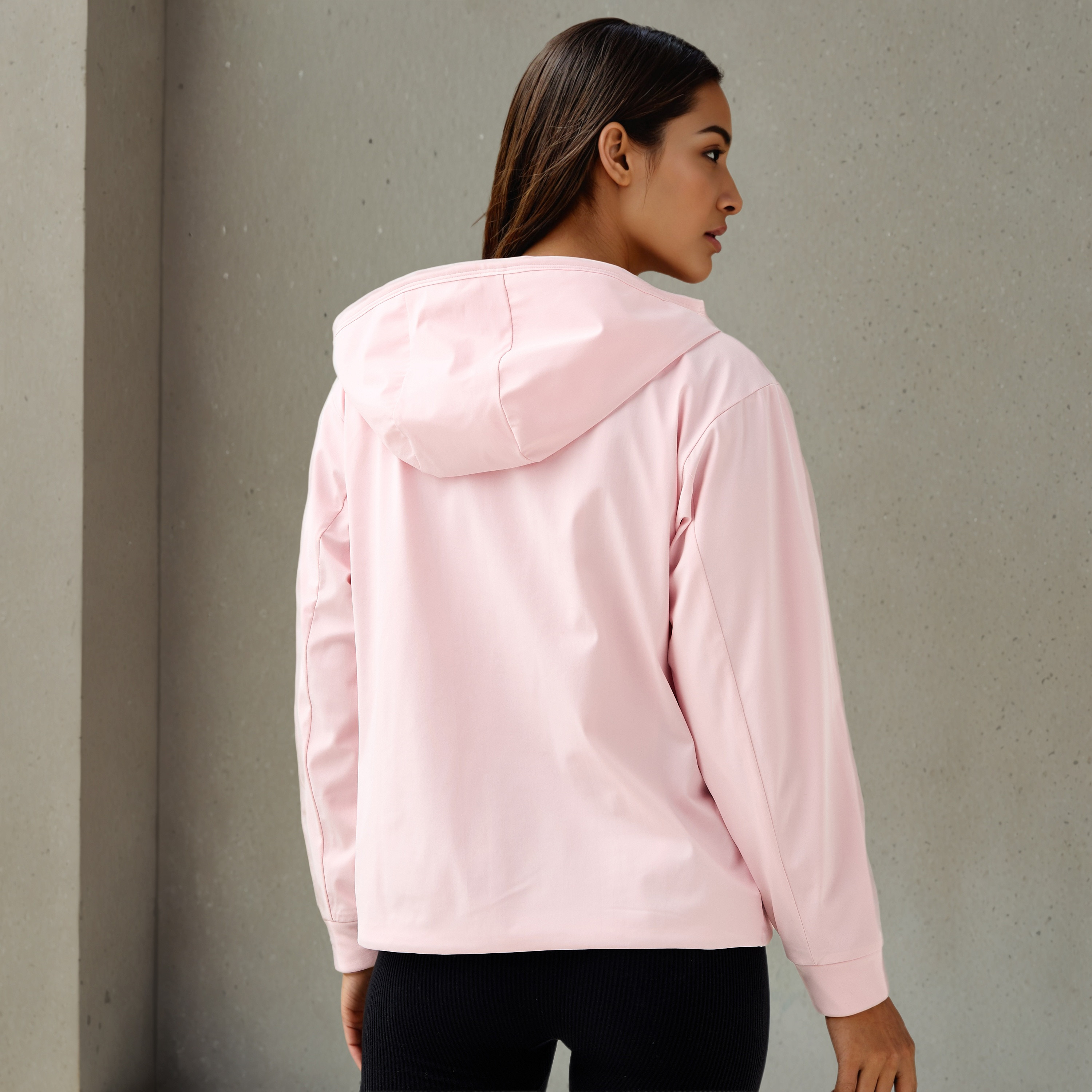 Regular Fit Fleece Lined Hooded Jacket-women-winterwear-coatsandjackets-jackets-image-4