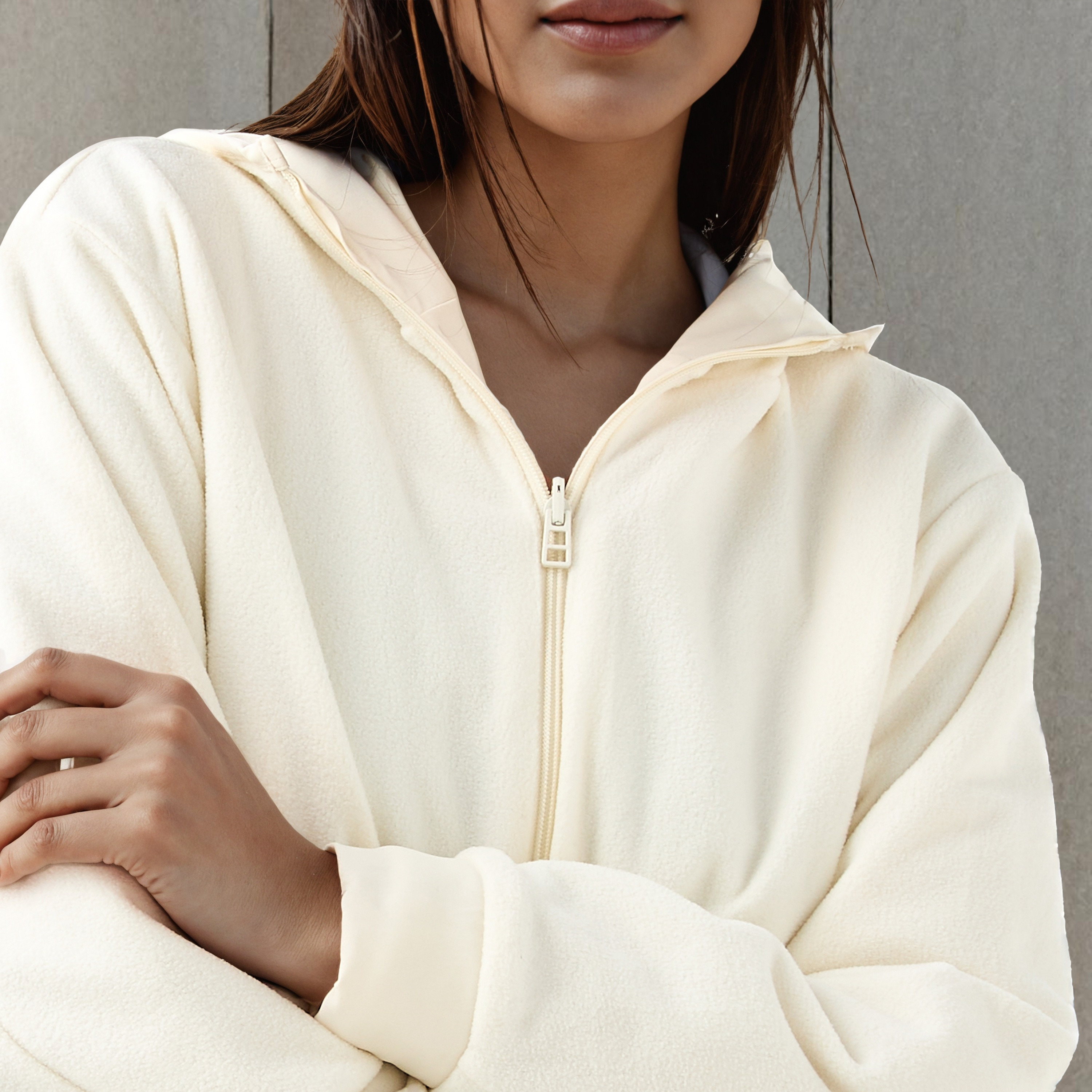 Regular Fit Fleece Lined Hooded Jacket-women-winterwear-coatsandjackets-jackets-image-3