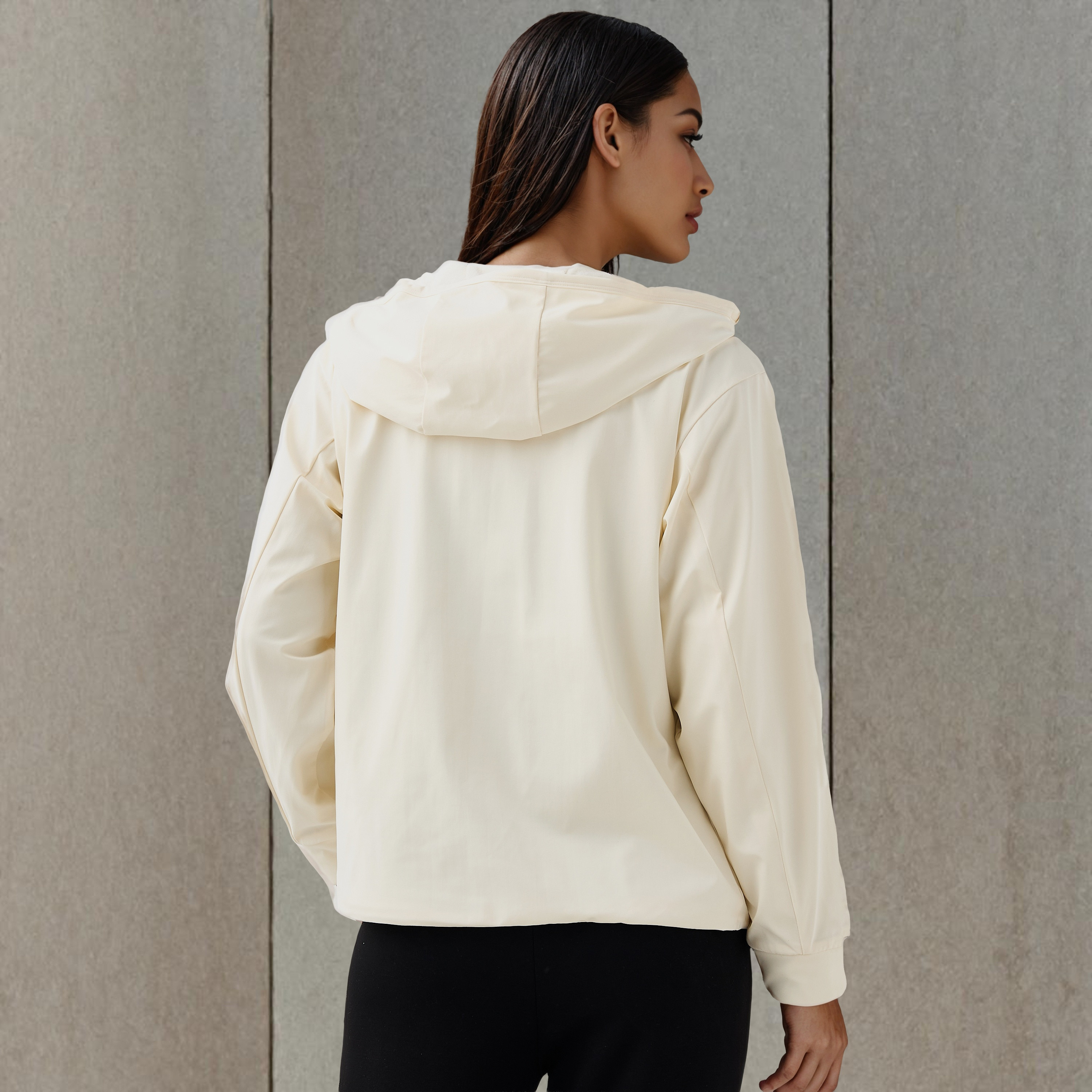 Regular Fit Fleece Lined Hooded Jacket-women-winterwear-coatsandjackets-jackets-image-4