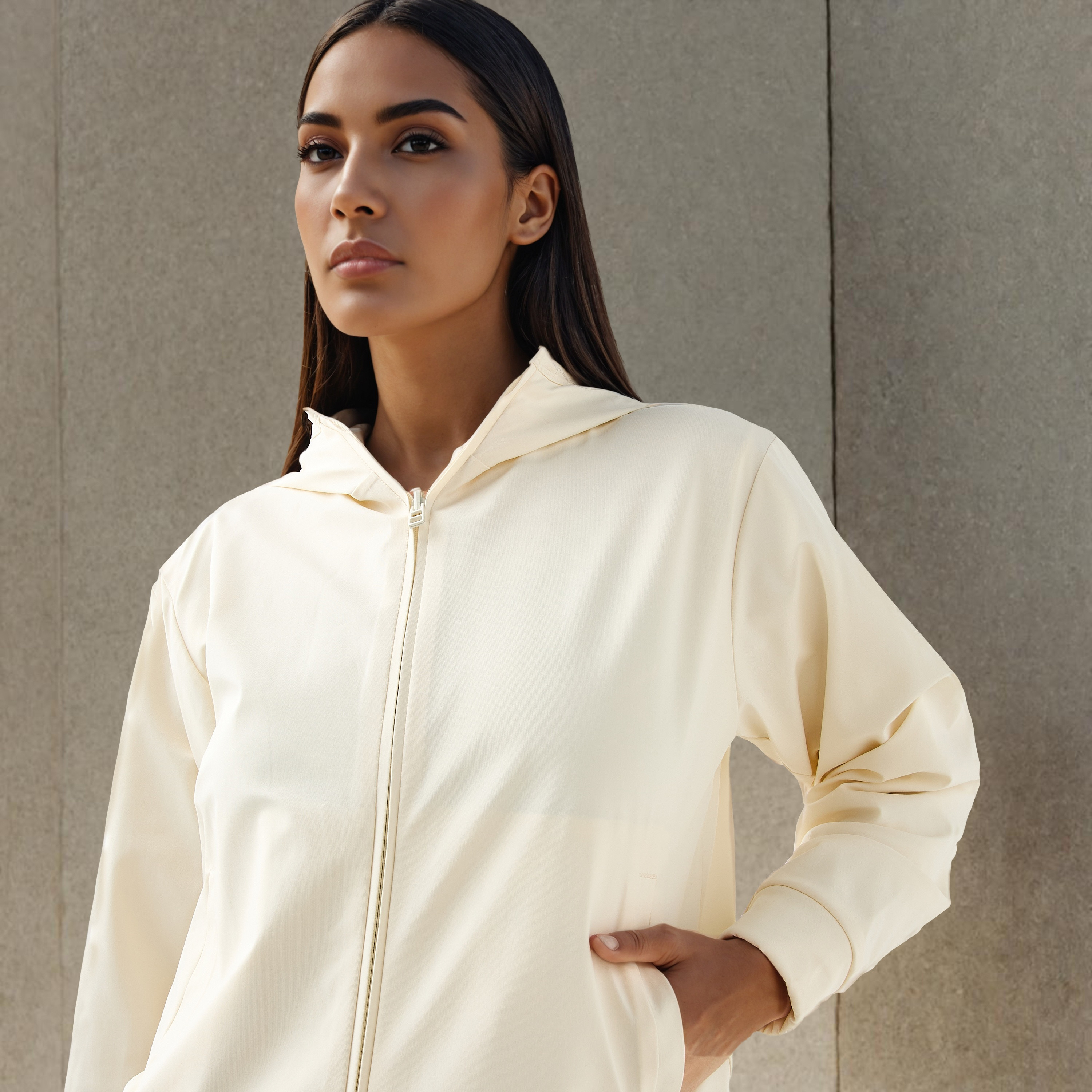 Regular Fit Fleece Lined Hooded Jacket-women-winterwear-coatsandjackets-jackets-image-5