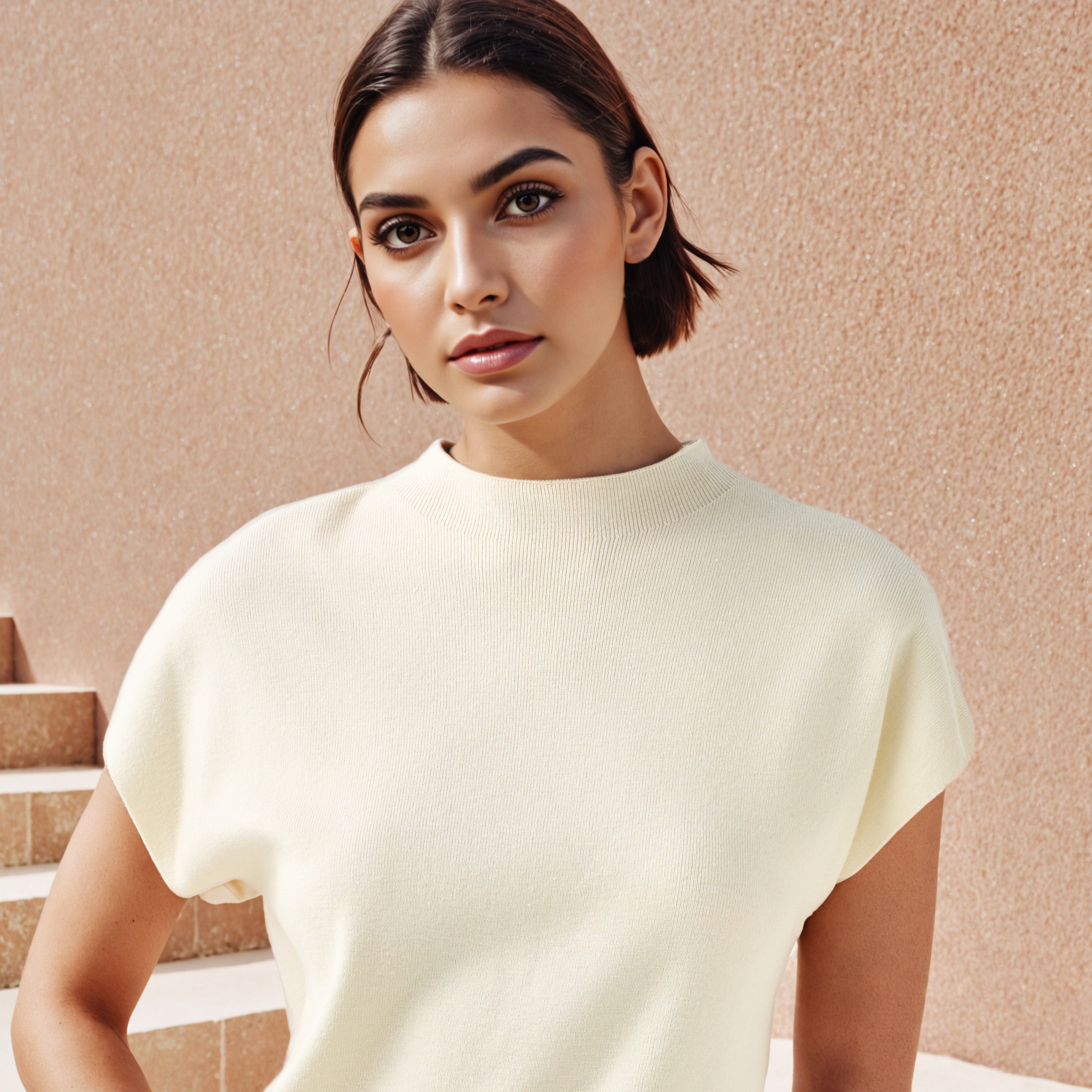 Ribbed High Neck Top with Extended Sleeves-women-clothing-shirtsandblouses-blouses-image-4