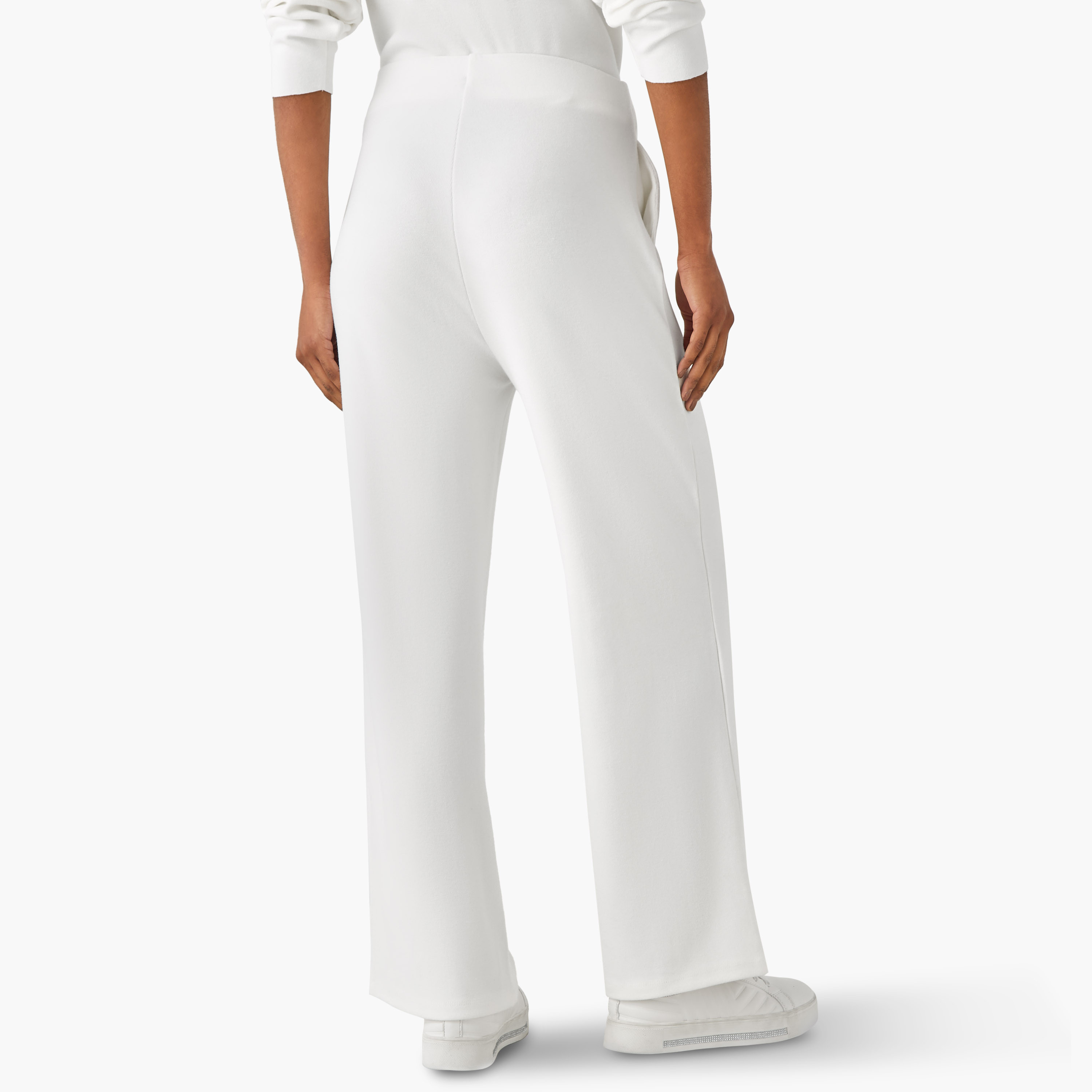 بنطلون رياضي بأرجل واسعة وخصر مرن وجيوب-women-clothing-bottoms-joggers-image-3