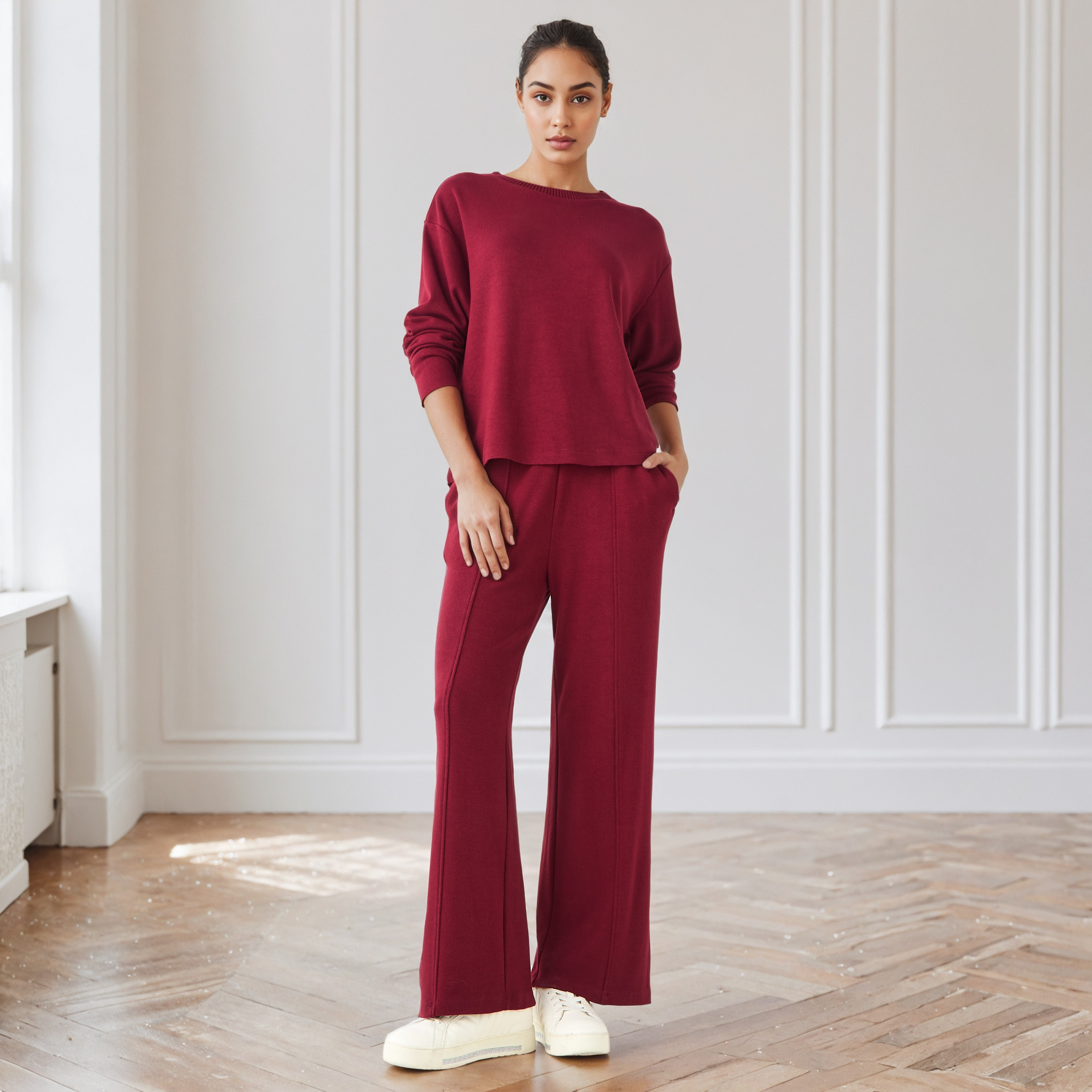 Regular Fit Ribbed Round Neck Sweater-women-clothing-cardigansandjumpers-jumpers-image-2
