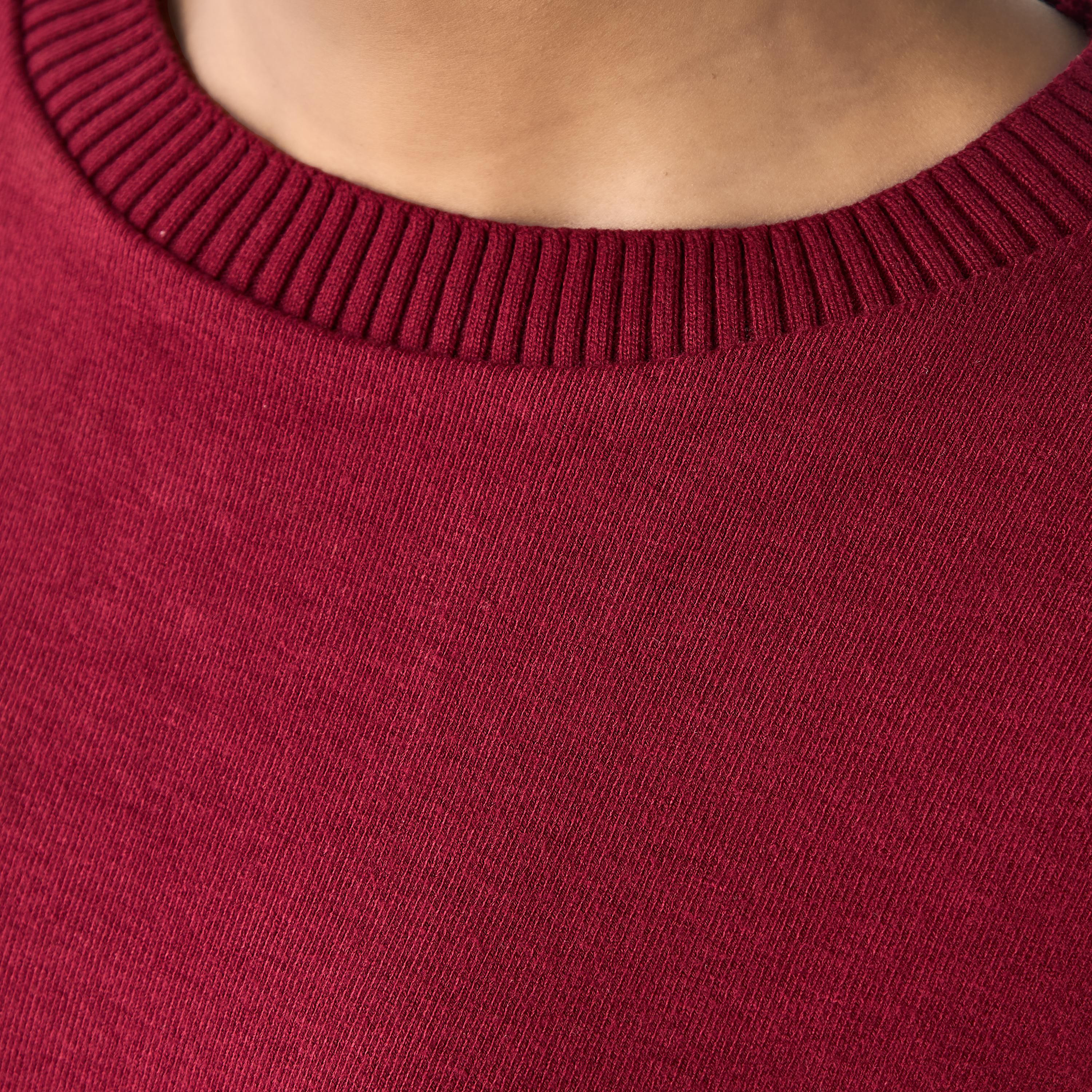 Regular Fit Ribbed Round Neck Sweater-women-clothing-cardigansandjumpers-jumpers-image-3