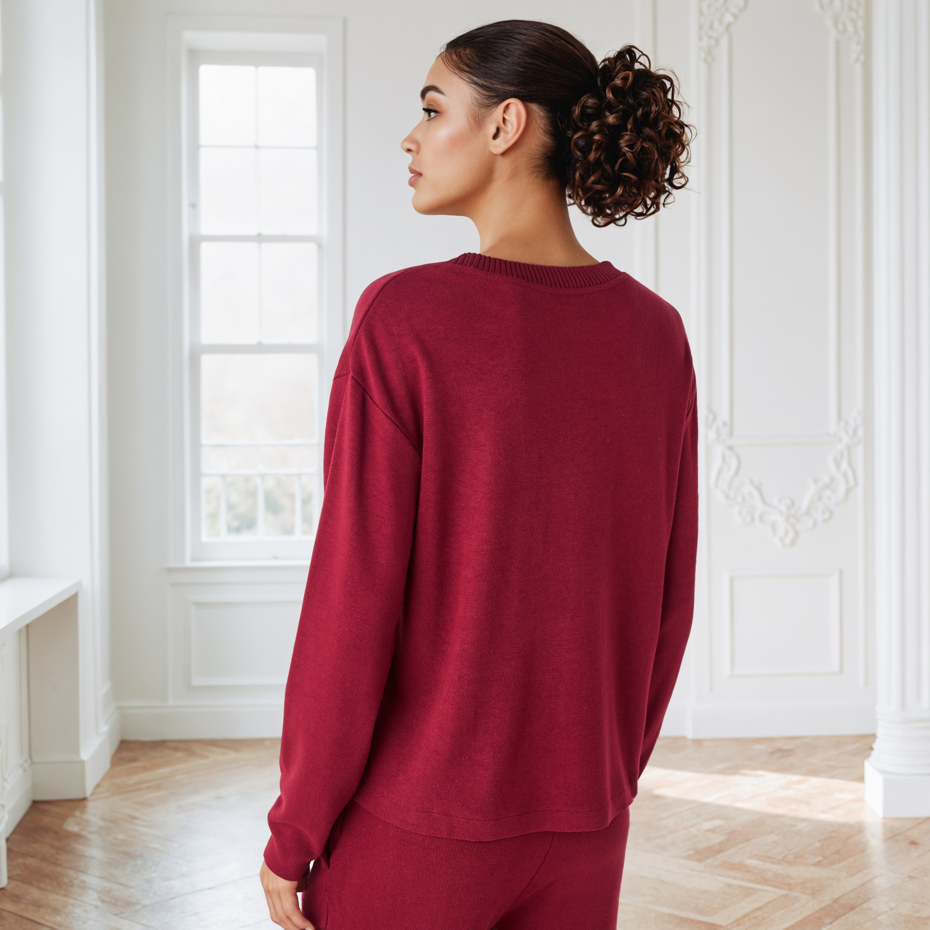 Regular Fit Ribbed Round Neck Sweater-women-clothing-cardigansandjumpers-jumpers-image-4