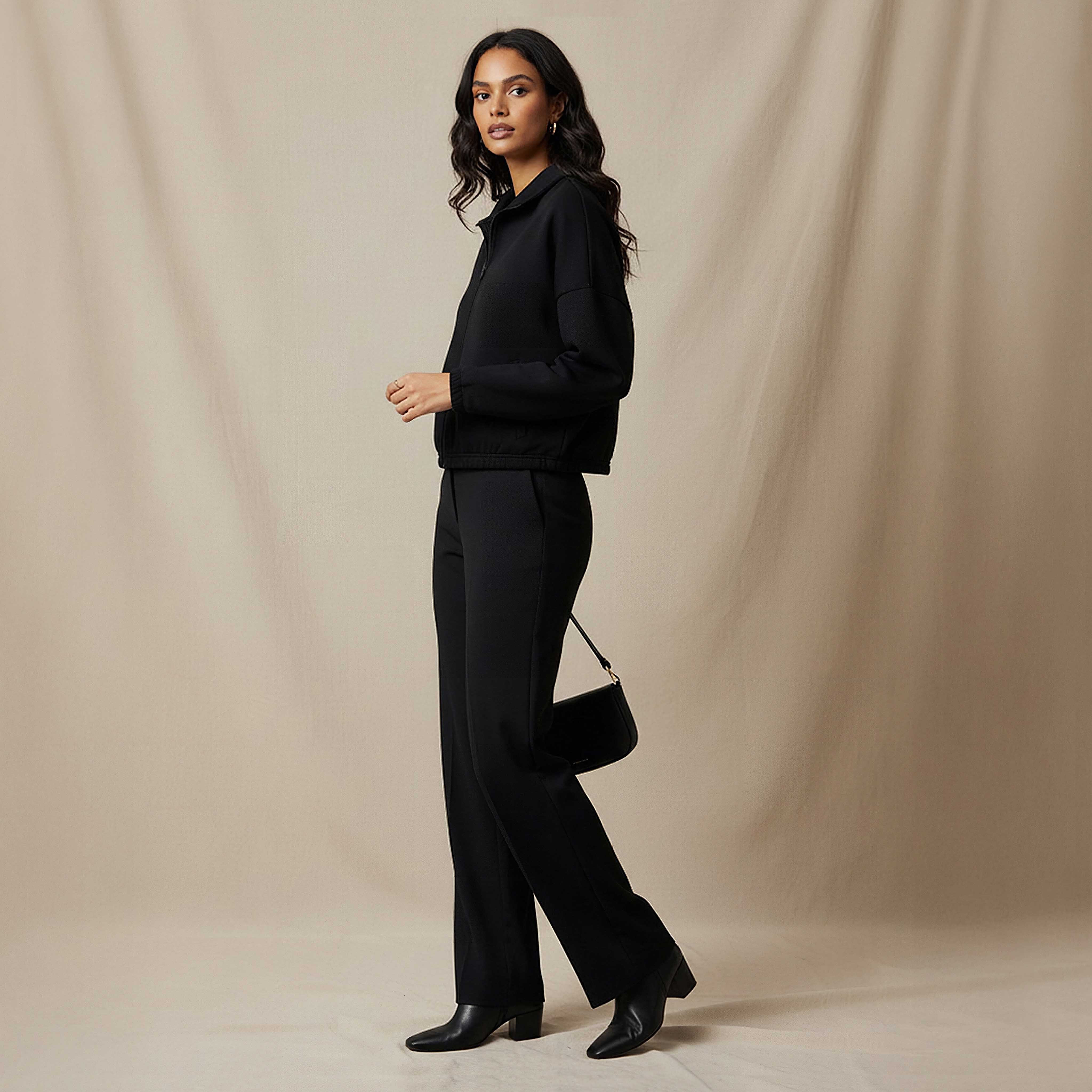 Regular Fit Jacket with Pockets-women-winterwear-coatsandjackets-jackets-image-2