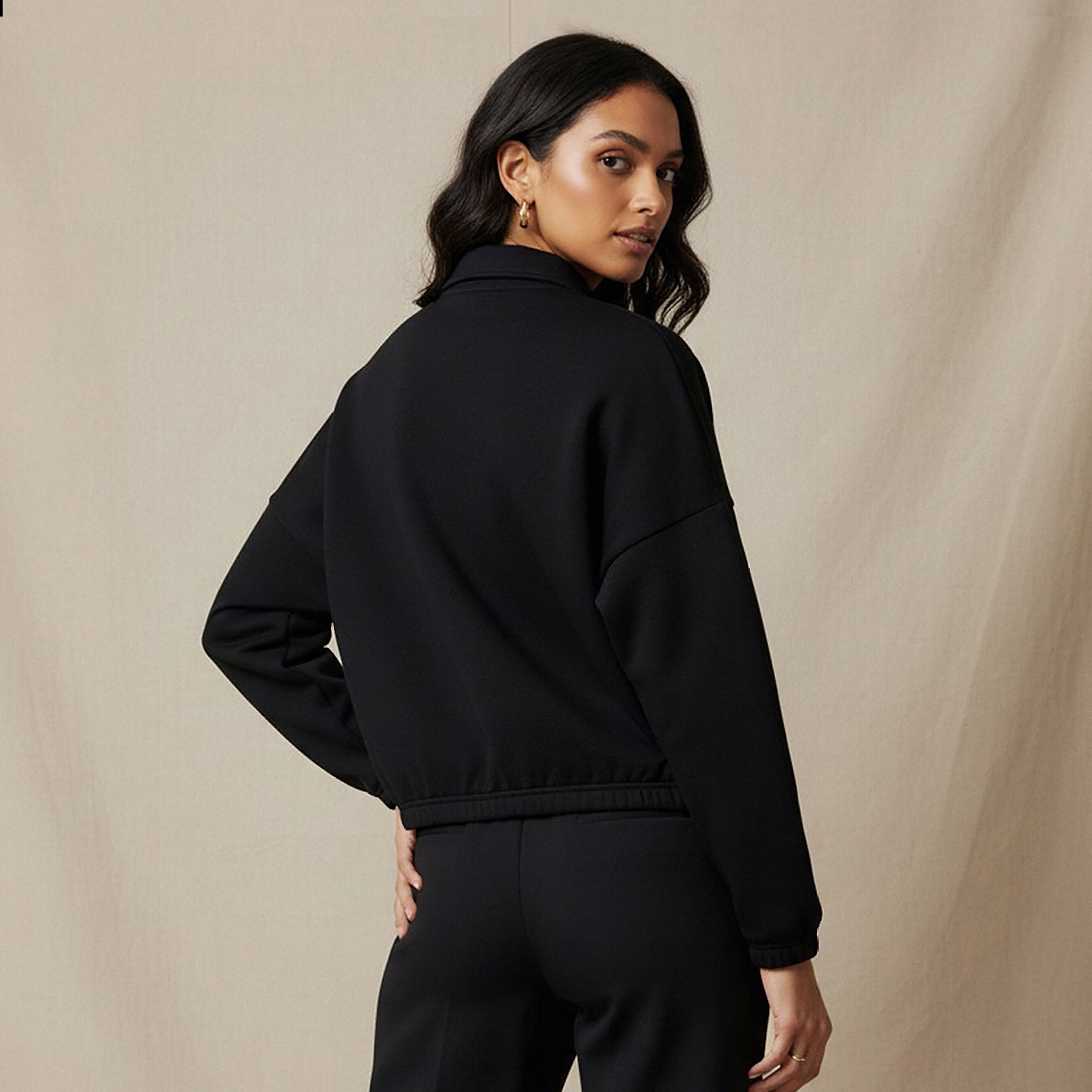 Regular Fit Jacket with Pockets-women-winterwear-coatsandjackets-jackets-image-3