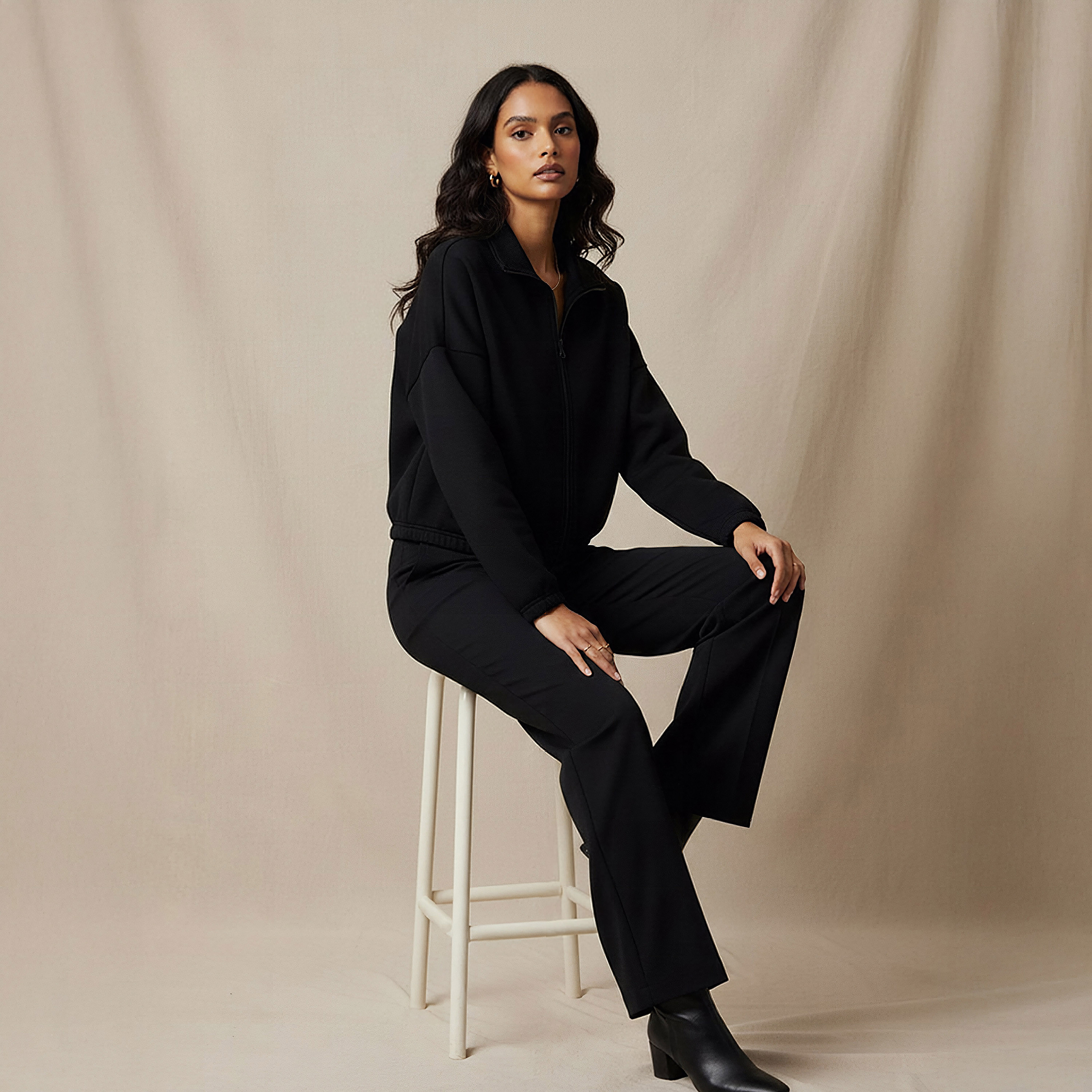 Regular Fit Jacket with Pockets-women-winterwear-coatsandjackets-jackets-image-5