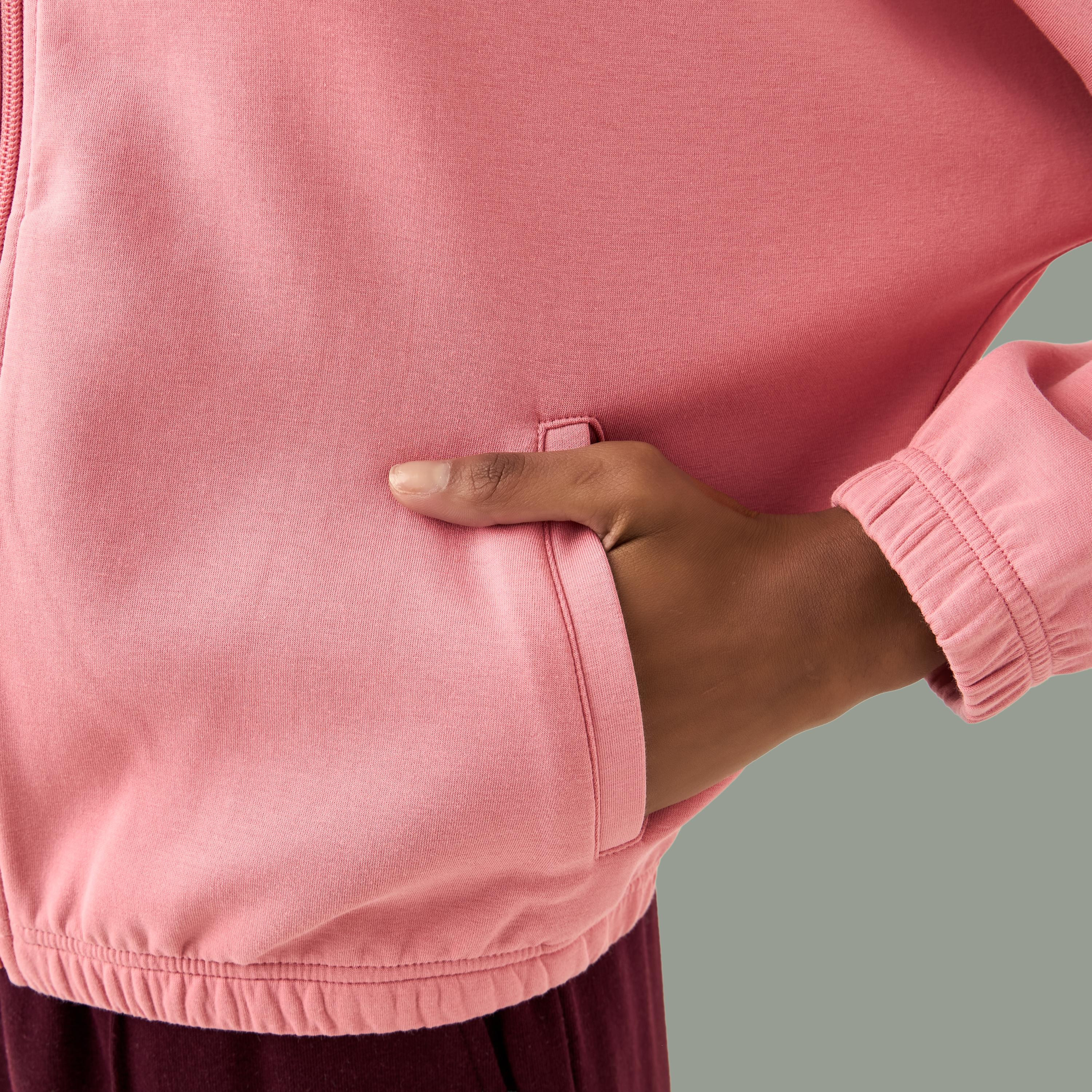Regular Fit Jacket with Pockets-women-winterwear-coatsandjackets-jackets-image-5