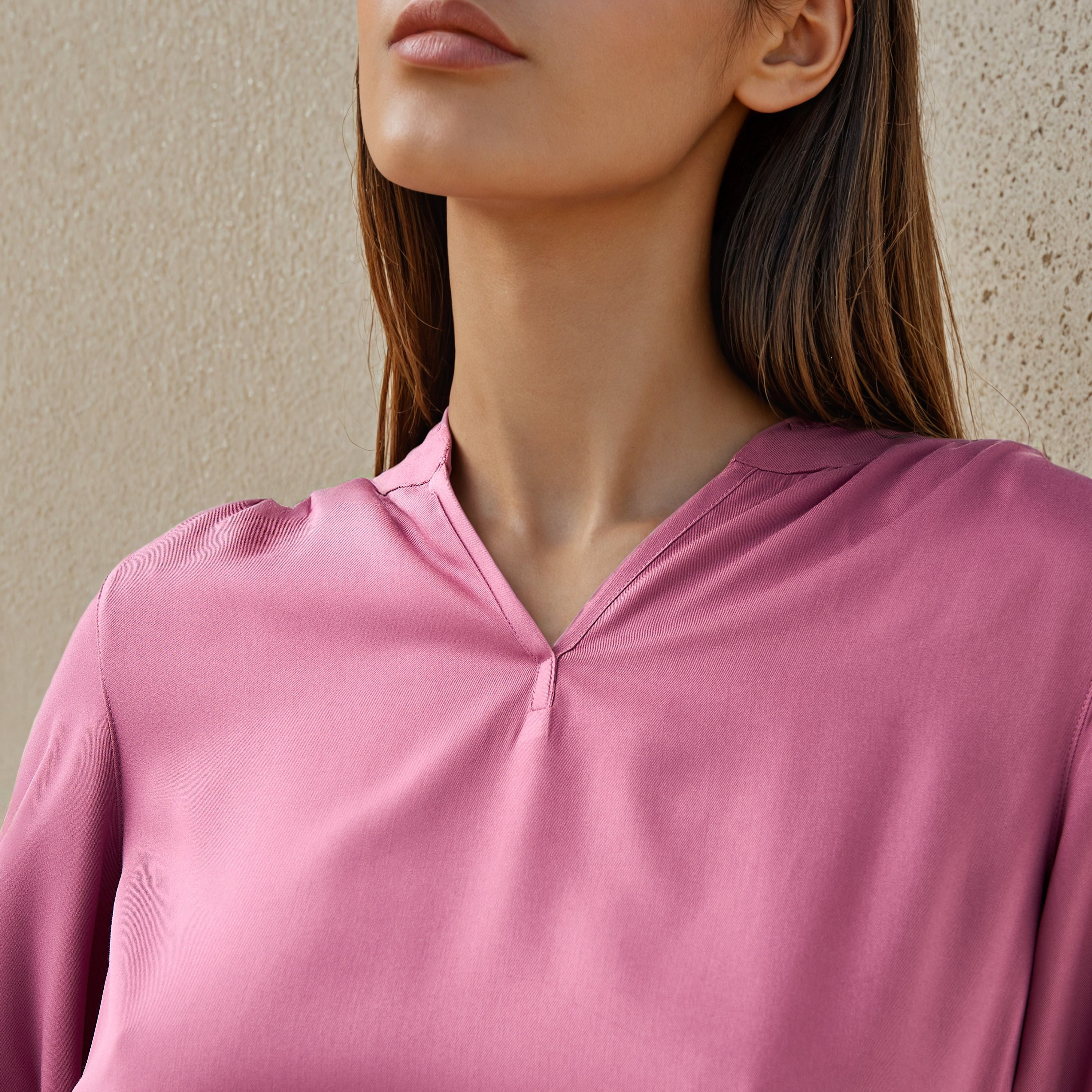 Regular Fit Mandarin Collar Top-women-clothing-shirtsandblouses-blouses-image-3