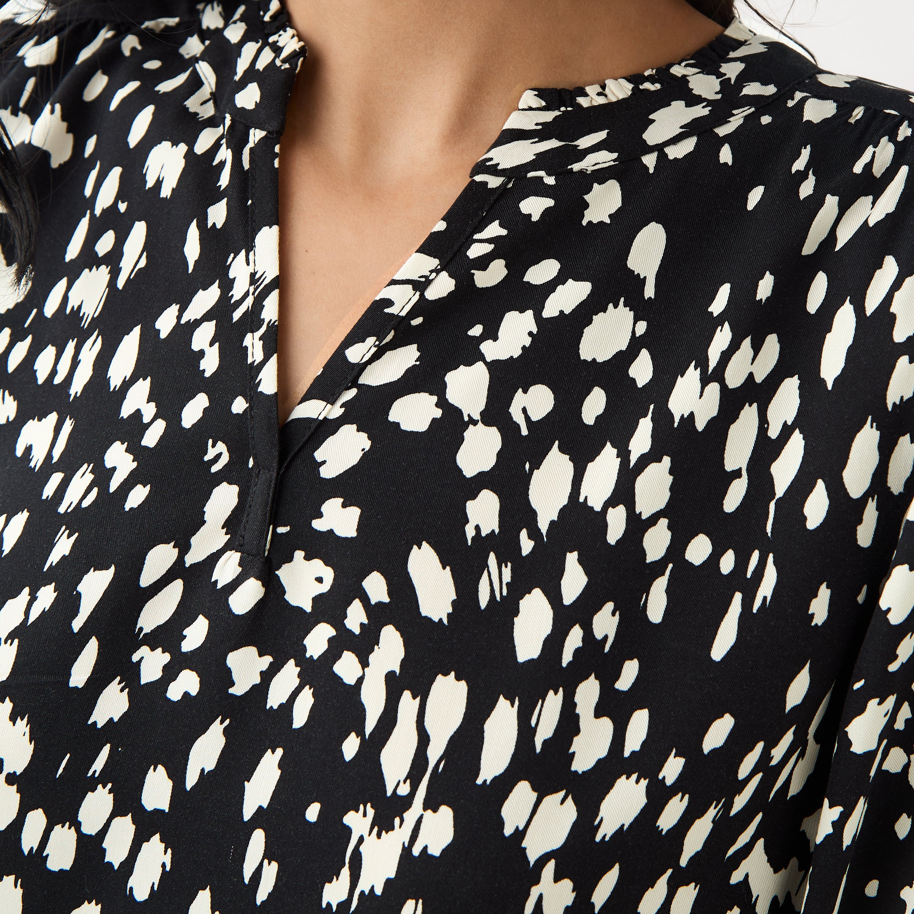 All-Over Print Top with Collar-women-clothing-shirtsandblouses-blouses-image-5