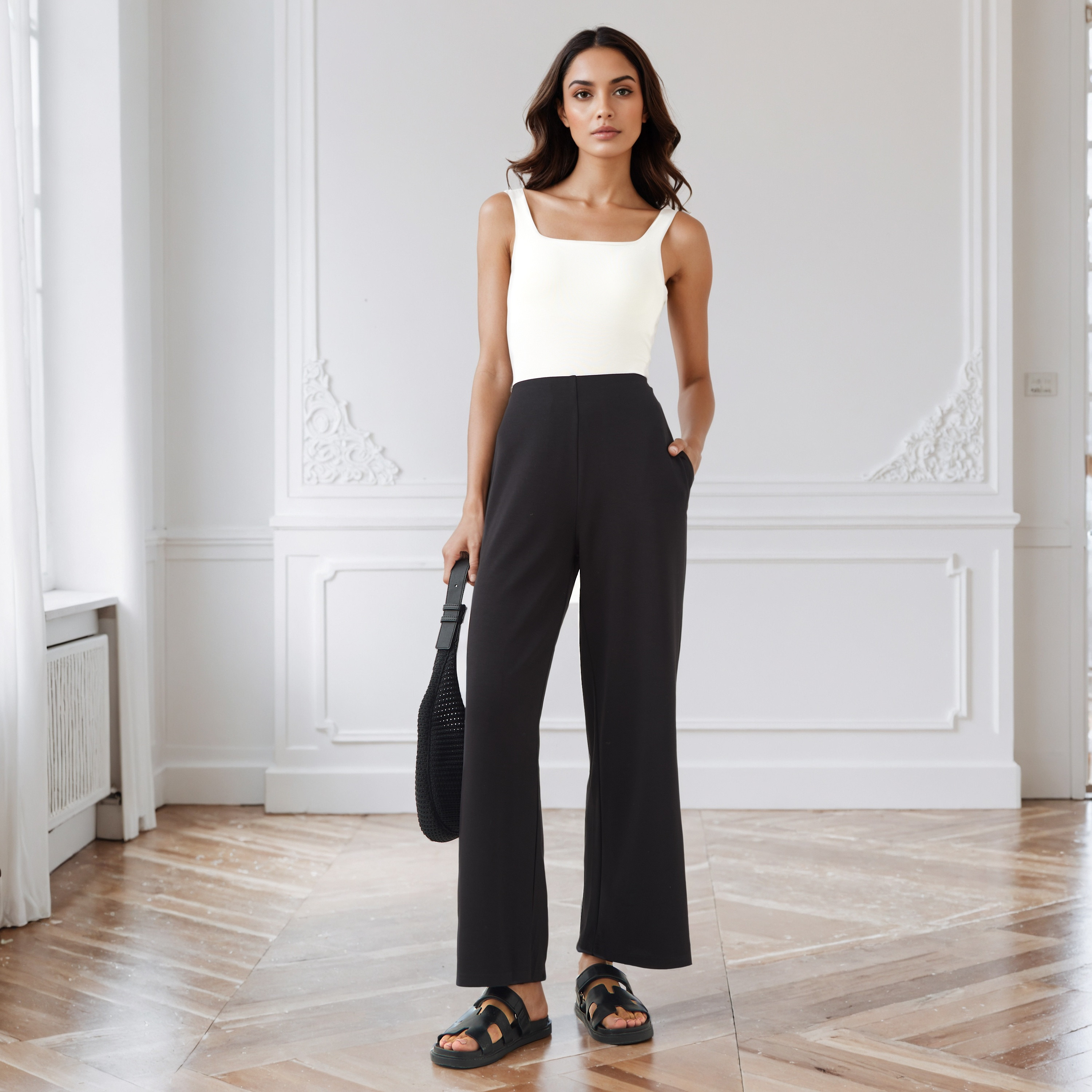 Flexi Waist Palazzo Pants with Pockets-women-clothing-bottoms-trousers-image-2