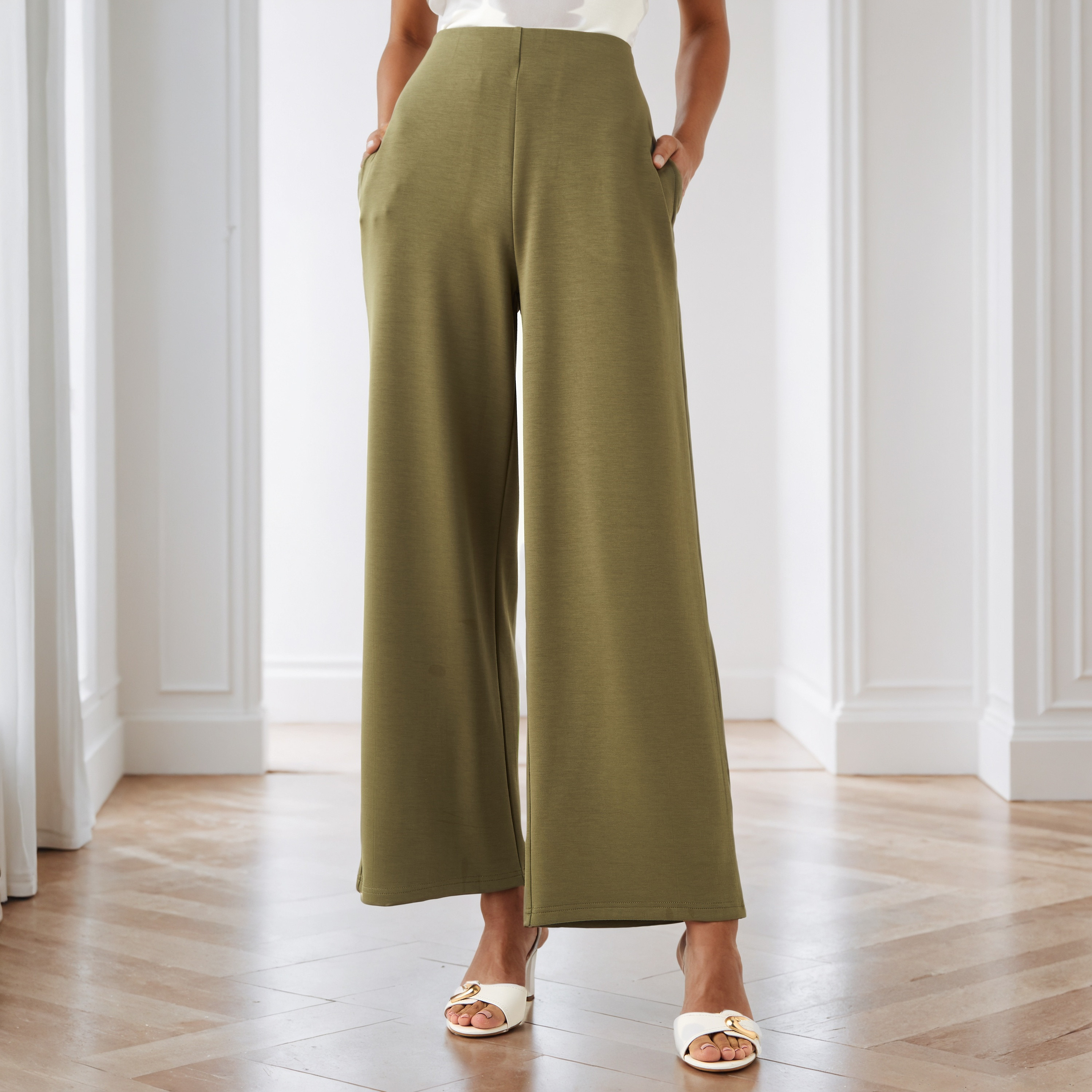 Flexi Waist Palazzo Pants with Pockets-women-clothing-bottoms-trousers-image-1