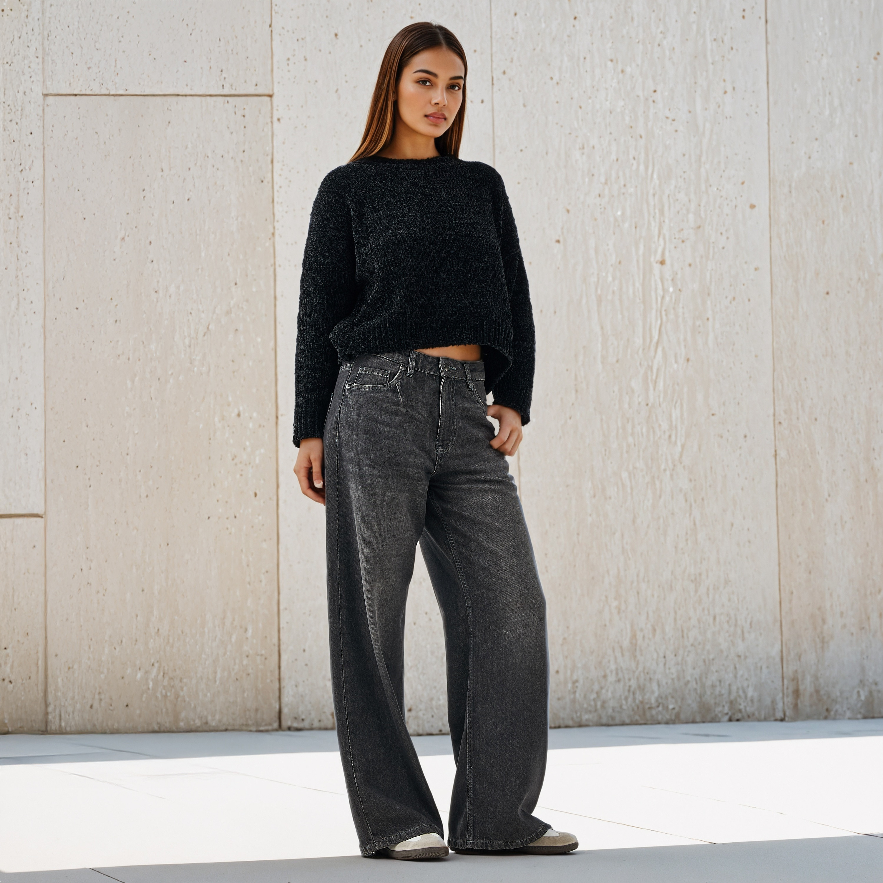 Textured Drop Shoulder Chanille Sweater-women-clothing-cardigansandjumpers-jumpers-image-2
