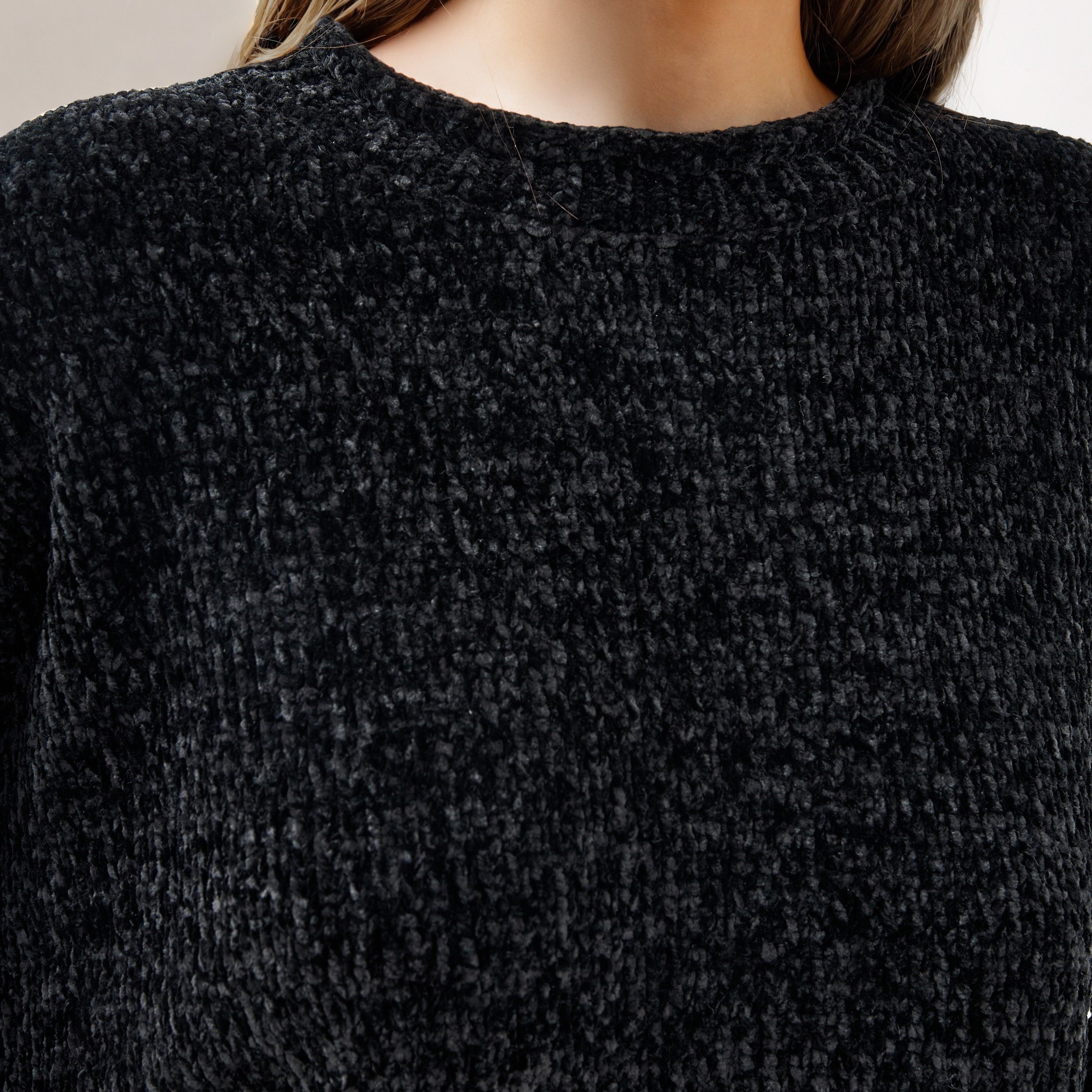 Textured Drop Shoulder Chanille Sweater-women-clothing-cardigansandjumpers-jumpers-image-3