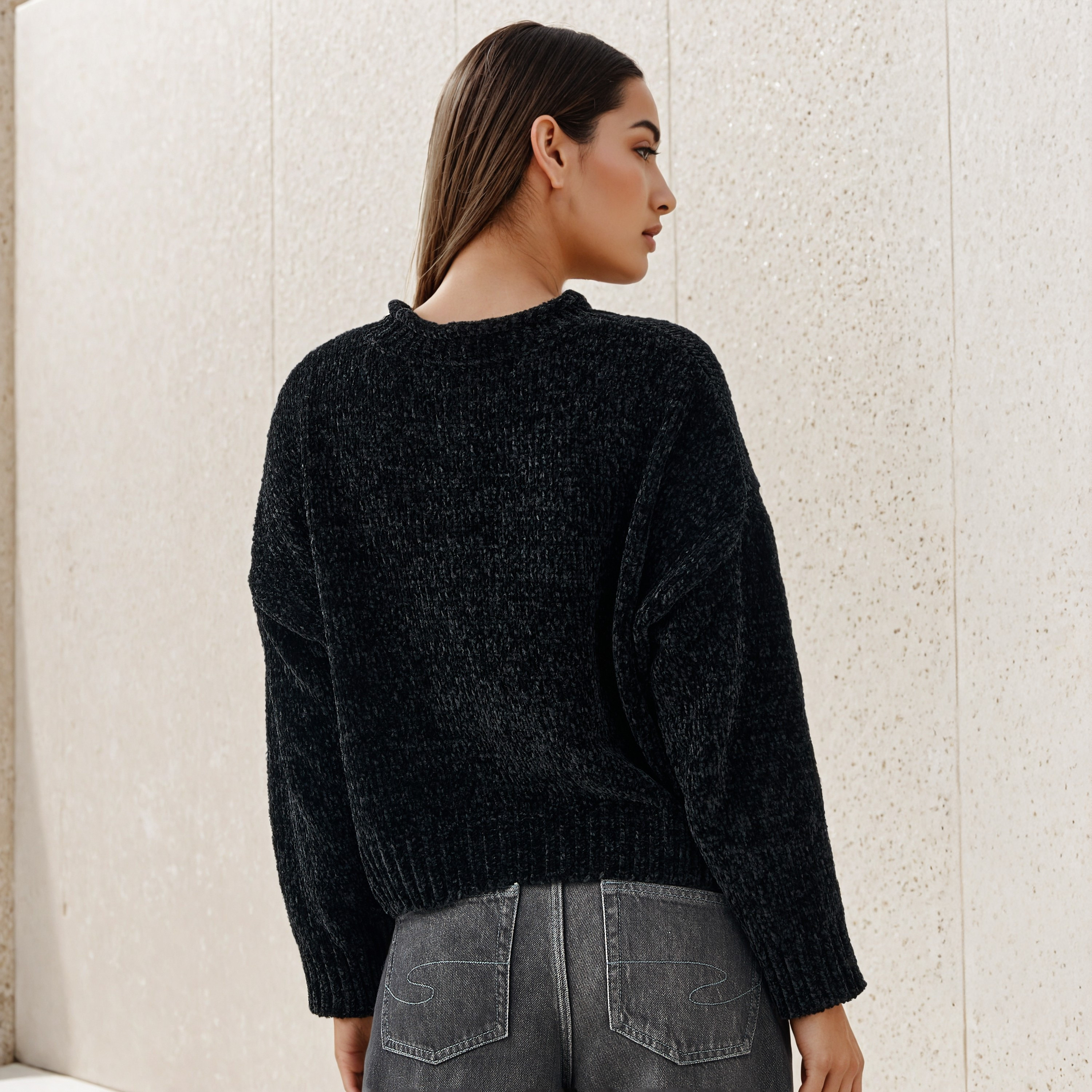 Textured Drop Shoulder Chanille Sweater-women-clothing-cardigansandjumpers-jumpers-image-4