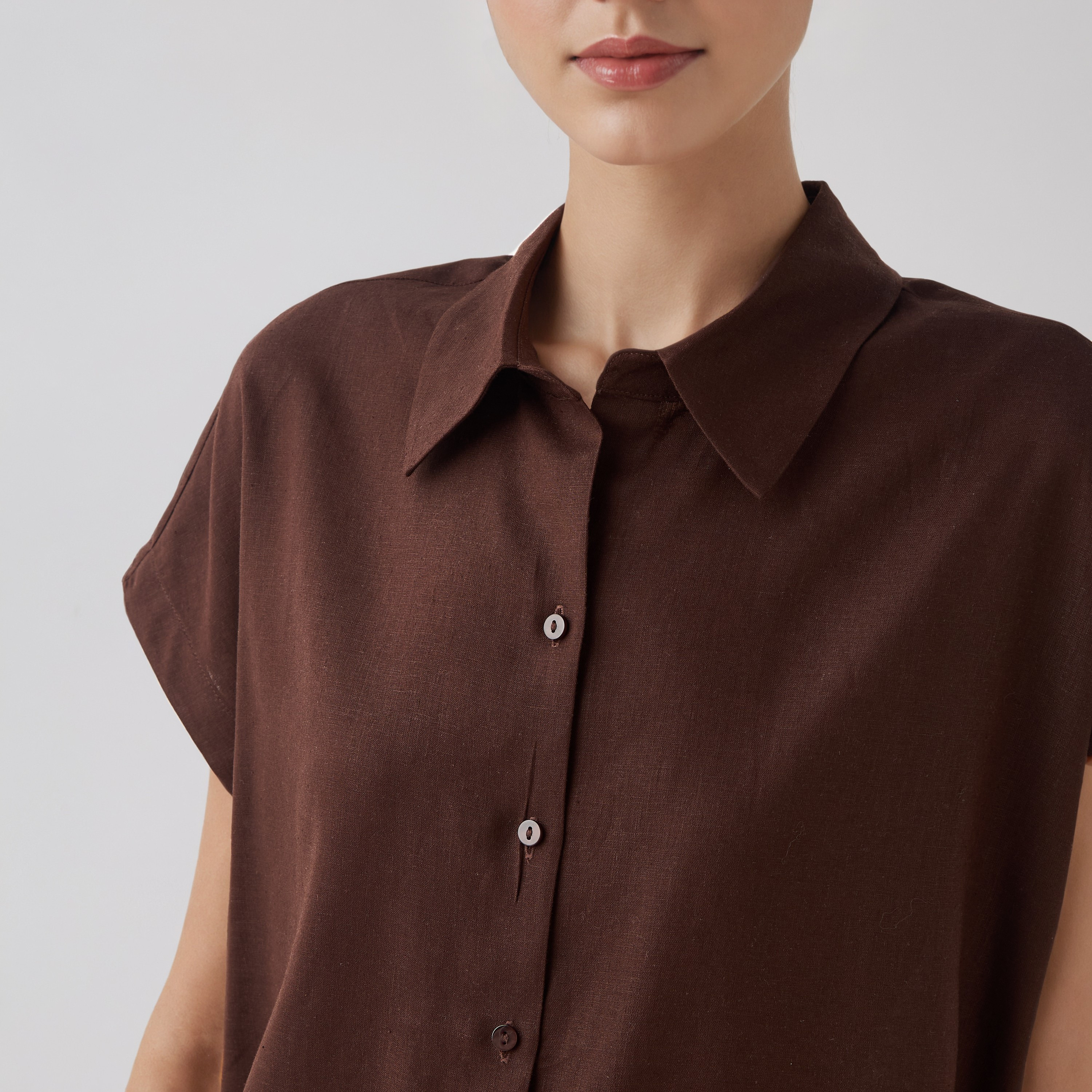 Regular Fit Linen Blend Shirt-women-clothing-shirtsandblouses-blouses-image-4