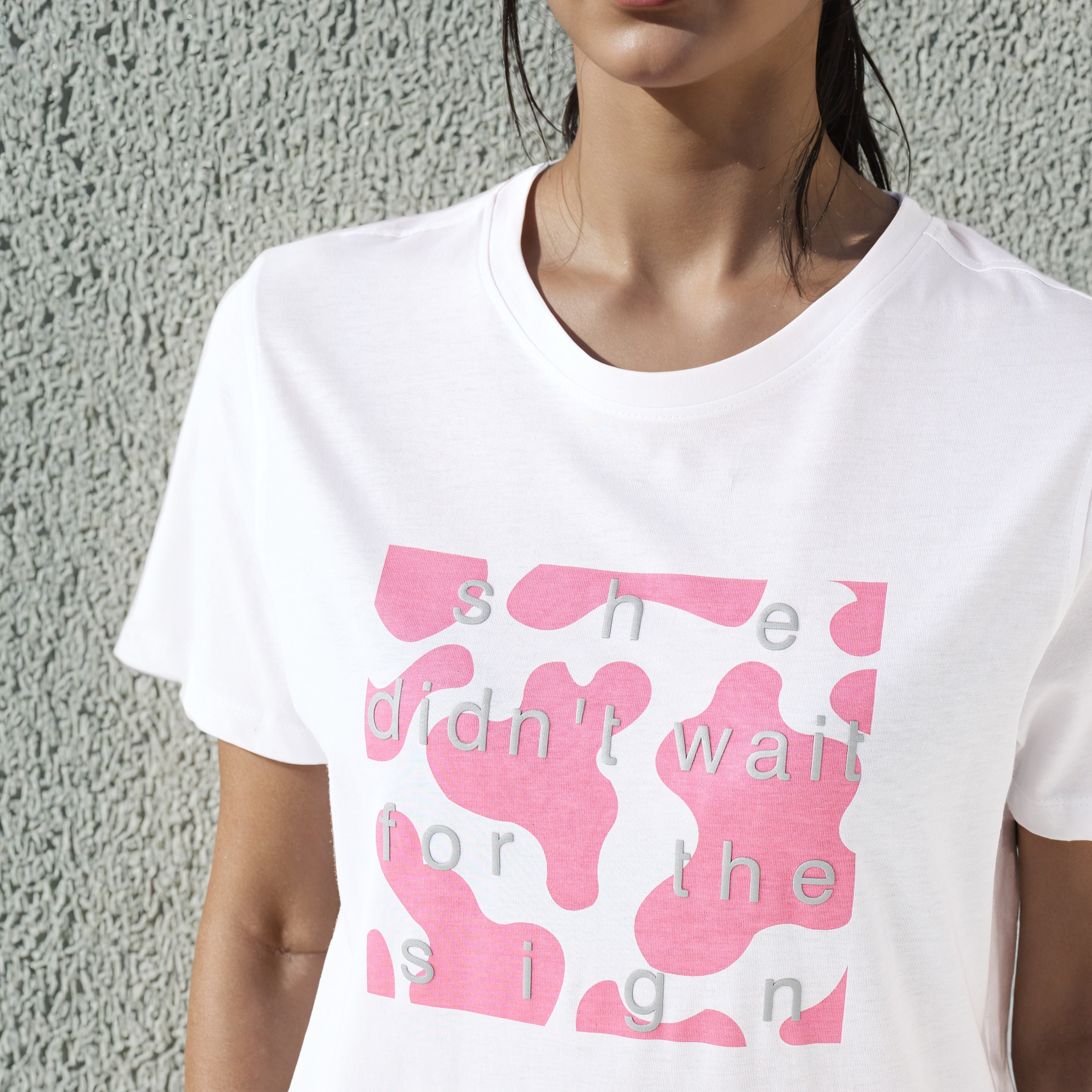 Regular Fit T-shirt with Slogan Print Cotton-women-clothing-tshirts-image-4