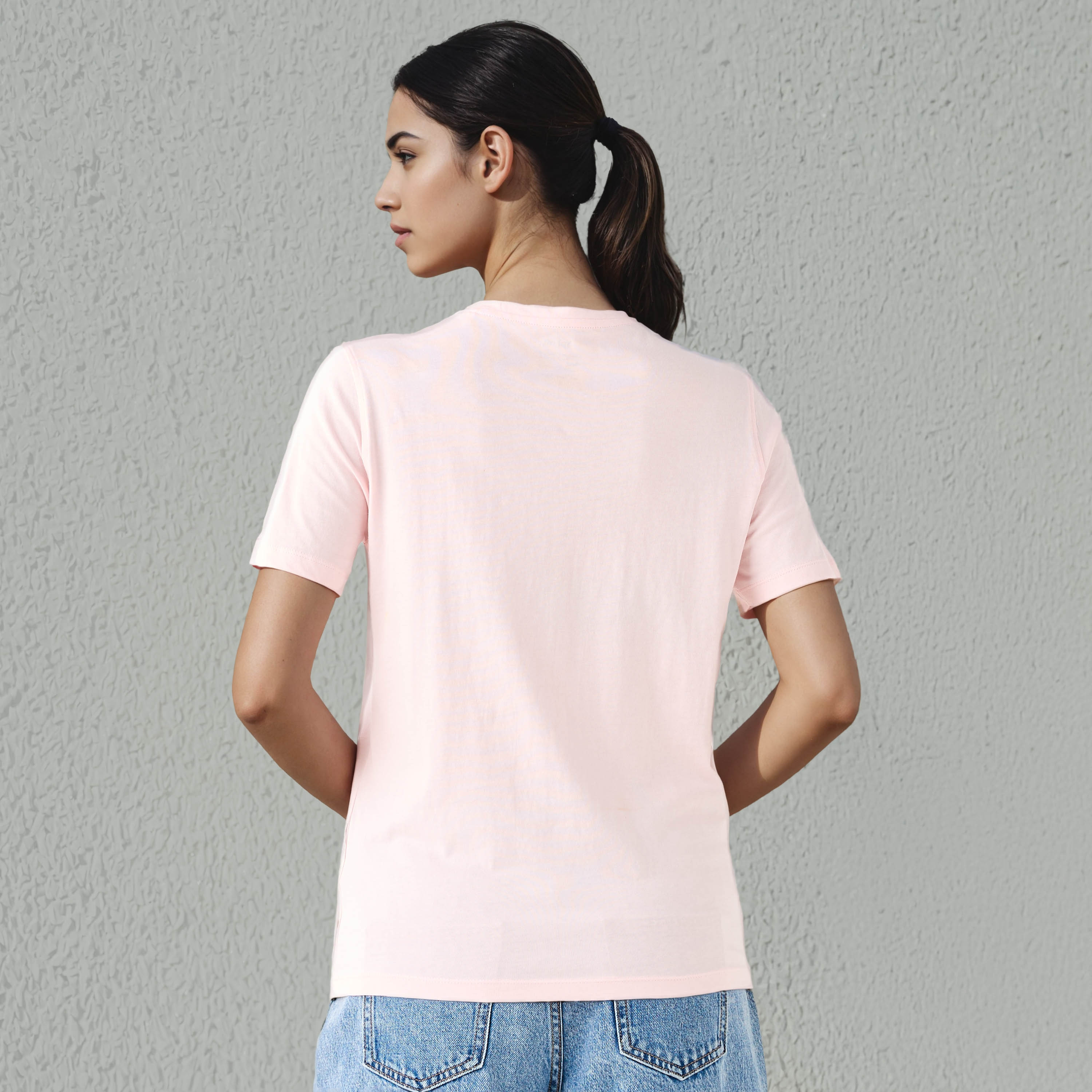 Regular Fit T-shirt with Slogan Print Cotton-women-clothing-tshirts-image-3