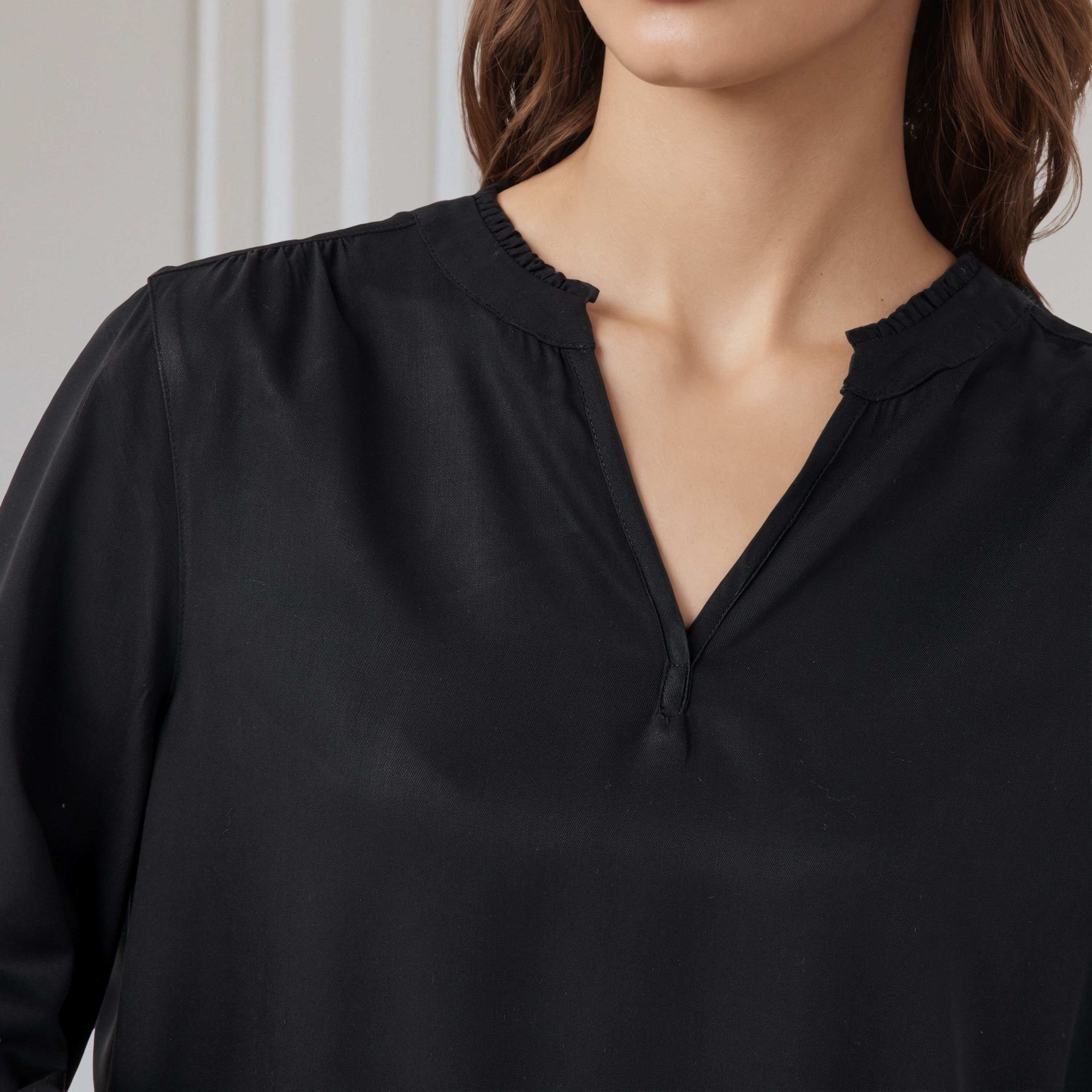 Regular Fit Viscose V-neck Top-women-clothing-shirtsandblouses-blouses-image-5