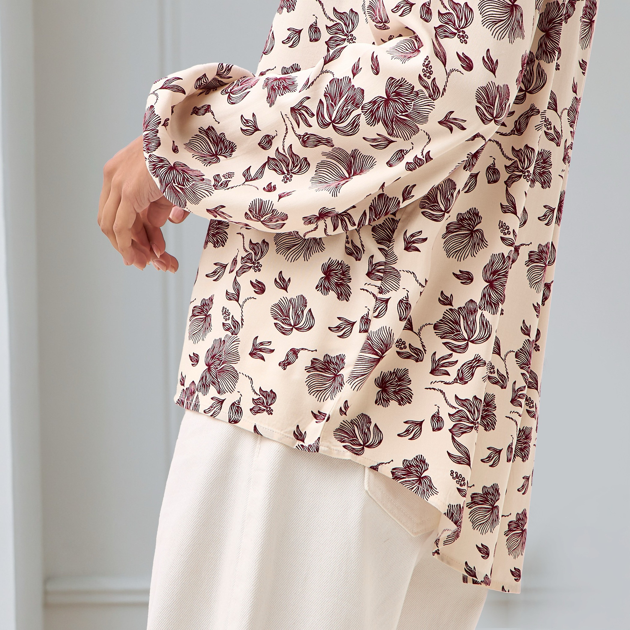 Regular Fit Viscose Top with All-Over Print-women-clothing-shirtsandblouses-blouses-image-6
