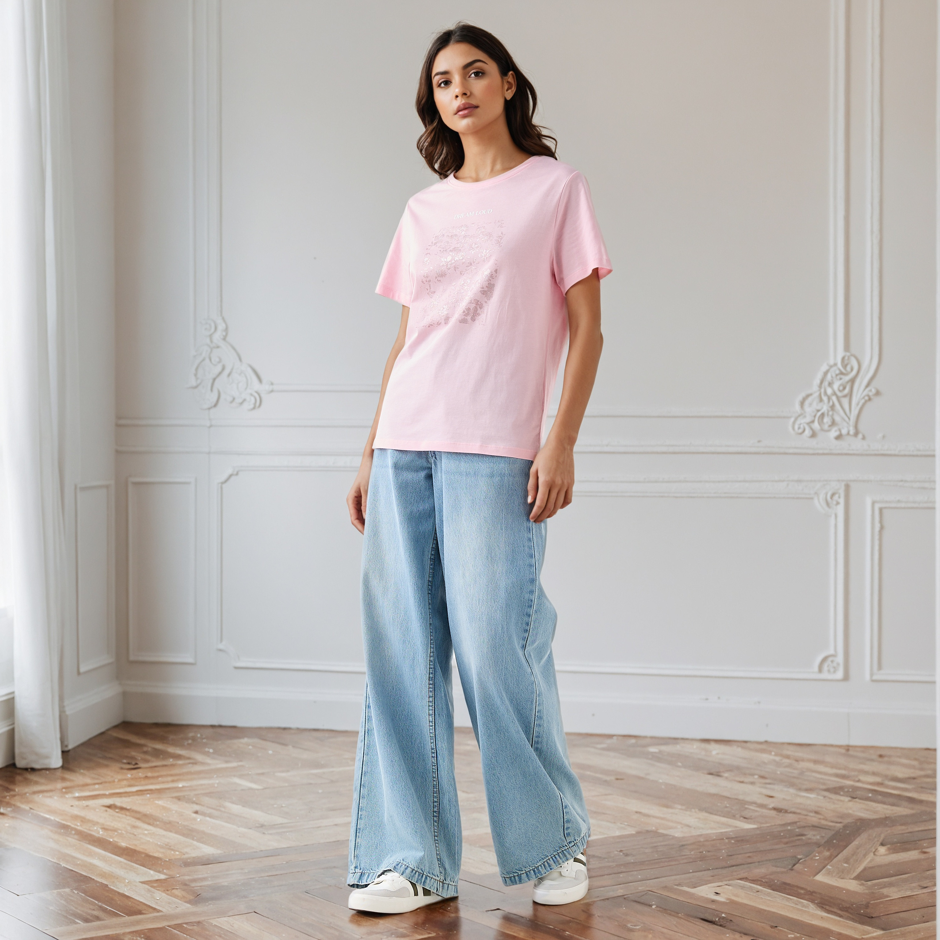 تيشيرت بياقة ضيقة وطبعات-women-clothing-tshirts-image-2