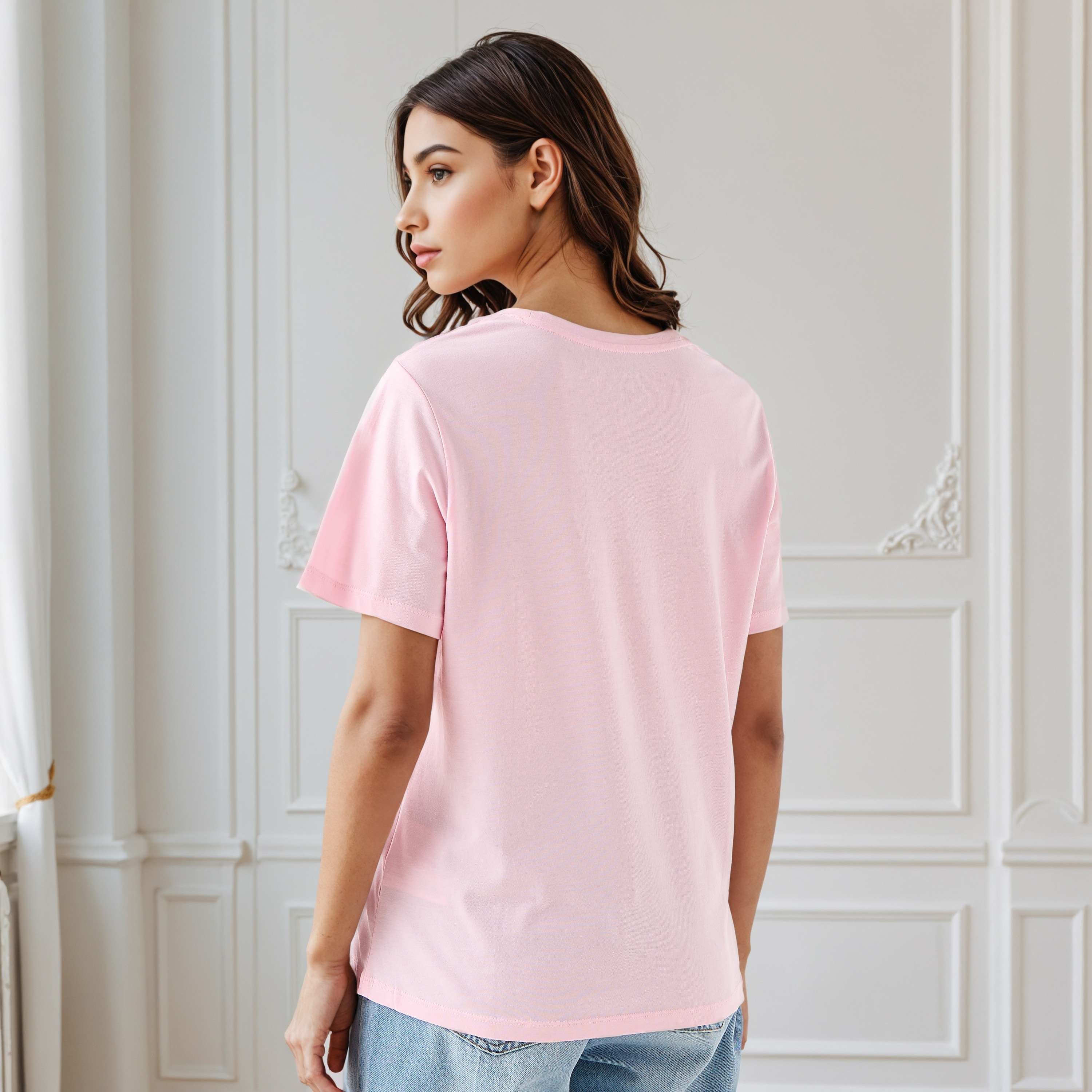 تيشيرت بياقة ضيقة وطبعات-women-clothing-tshirts-image-3