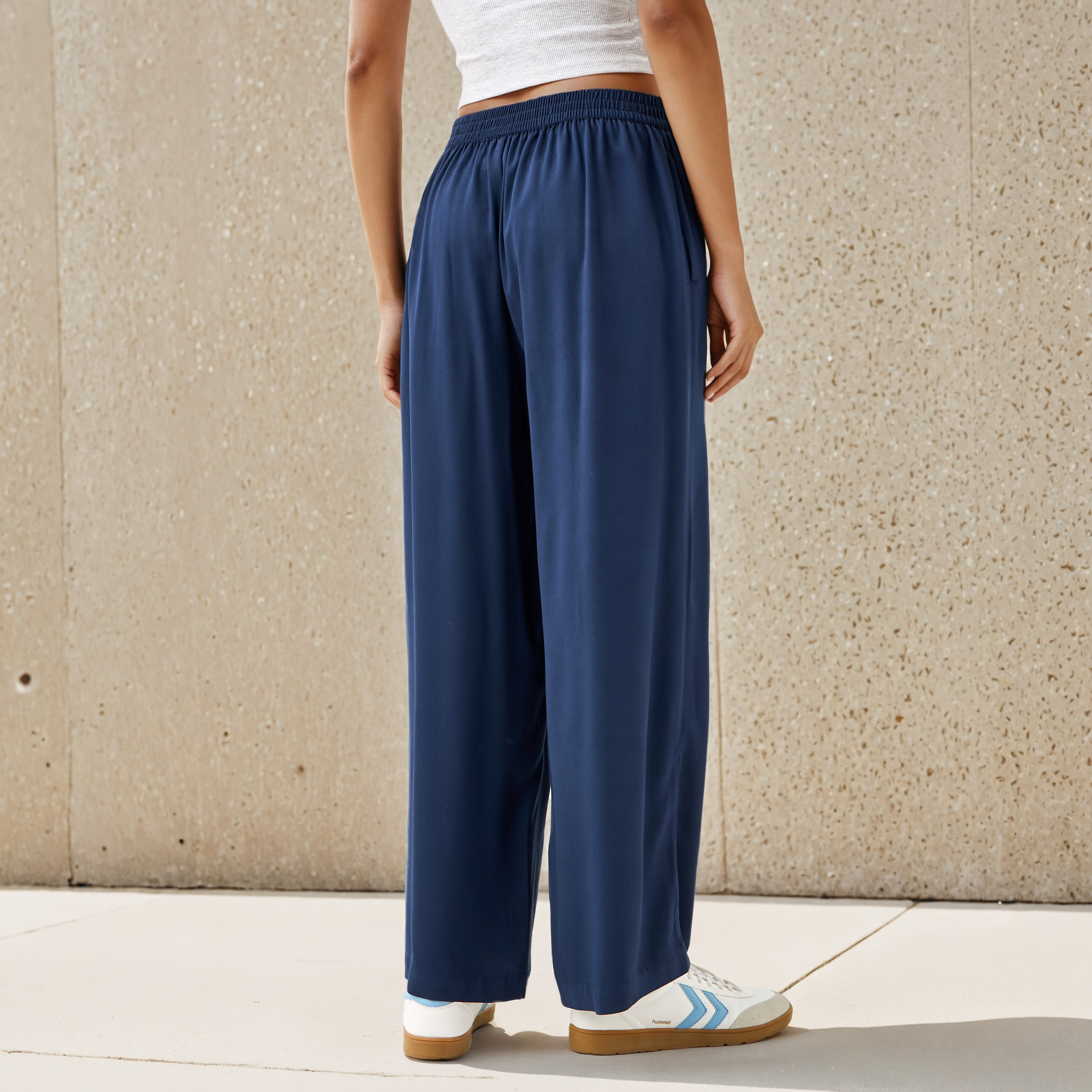 Wide Leg Flexi Waist Palazzo Pants-women-clothing-bottoms-trousers-image-4