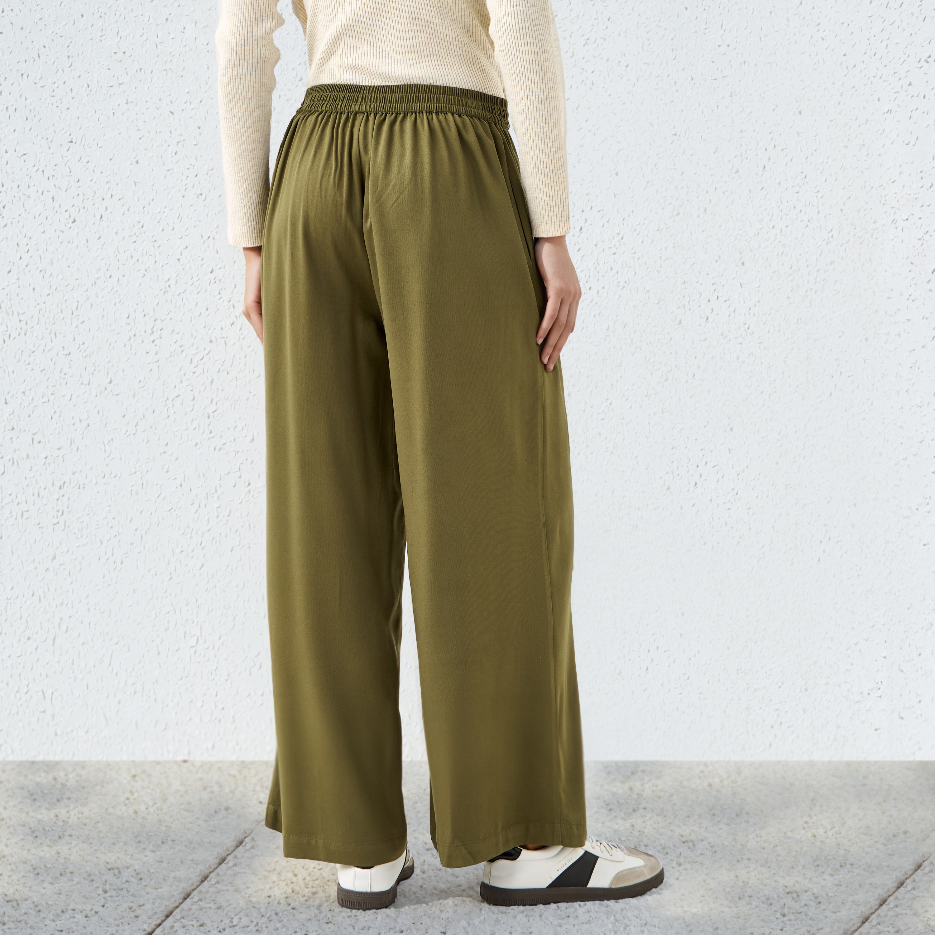 Wide Leg Flexi Waist Palazzo Pants-women-clothing-bottoms-trousers-image-3