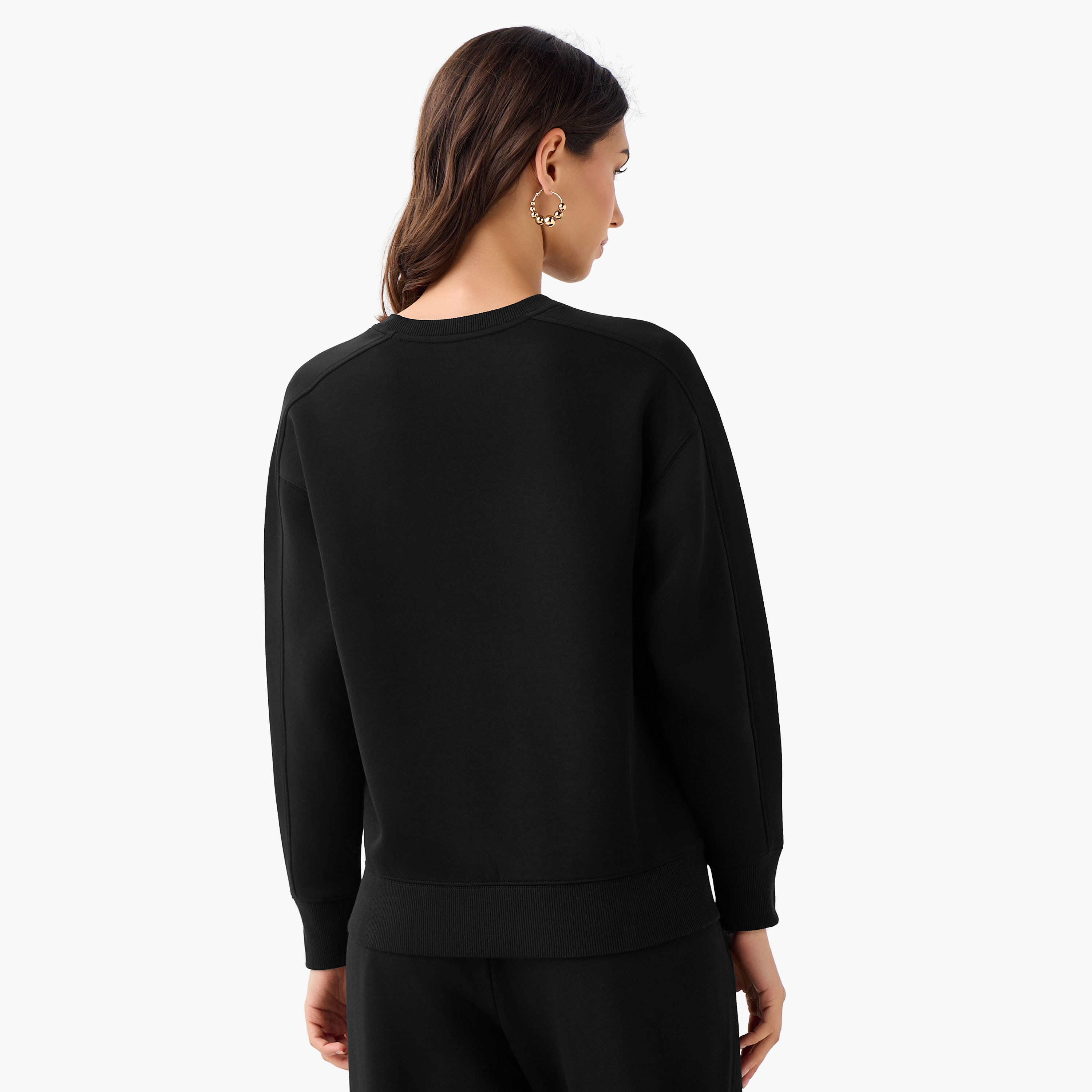 Relaxed Fit Sweatshirt with Cut and Sew-women-winterwear-hoodiesandsweatshirts-sweatshirts-image-3