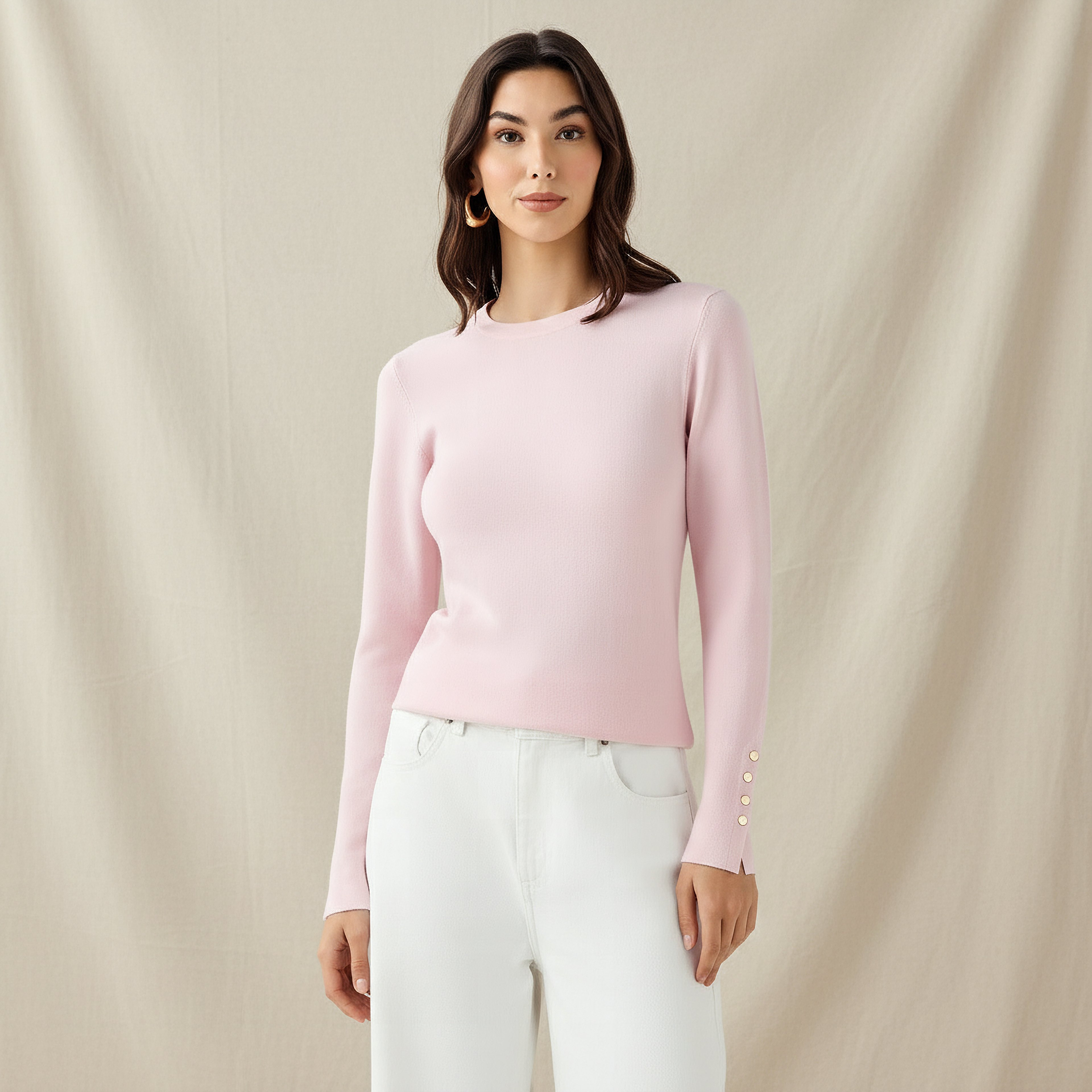 كنزة بياقة ضيقة وقصة عادية-women-clothing-cardigansandjumpers-jumpers-image-5