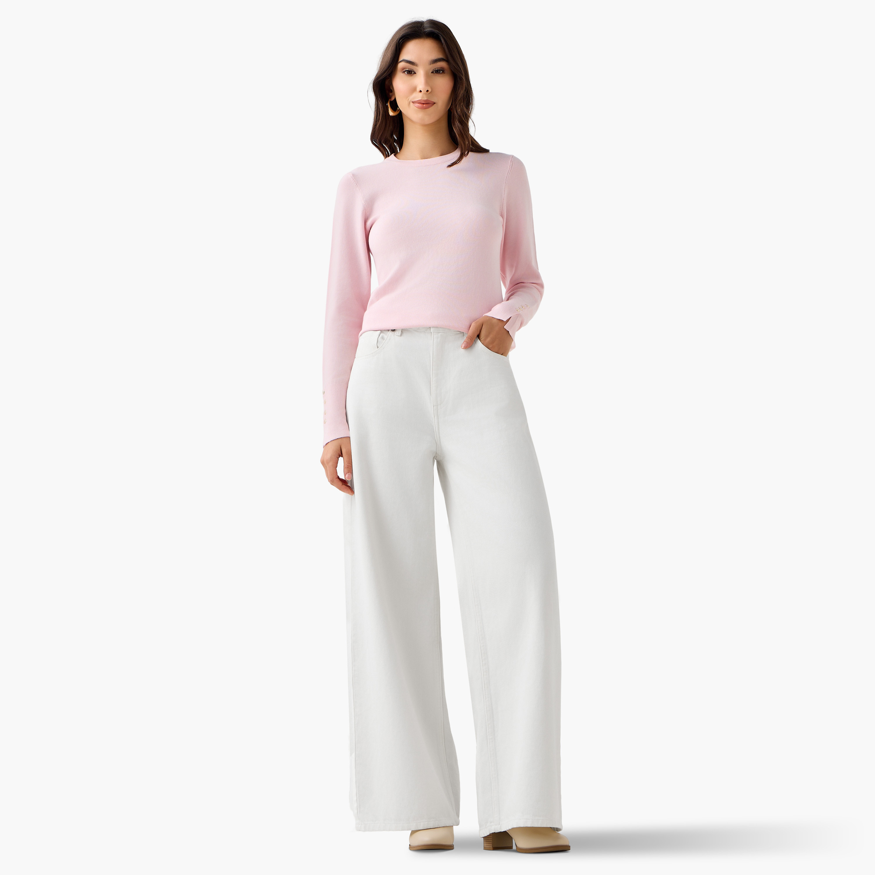 كنزة بياقة ضيقة وقصة عادية-women-clothing-cardigansandjumpers-jumpers-image-4
