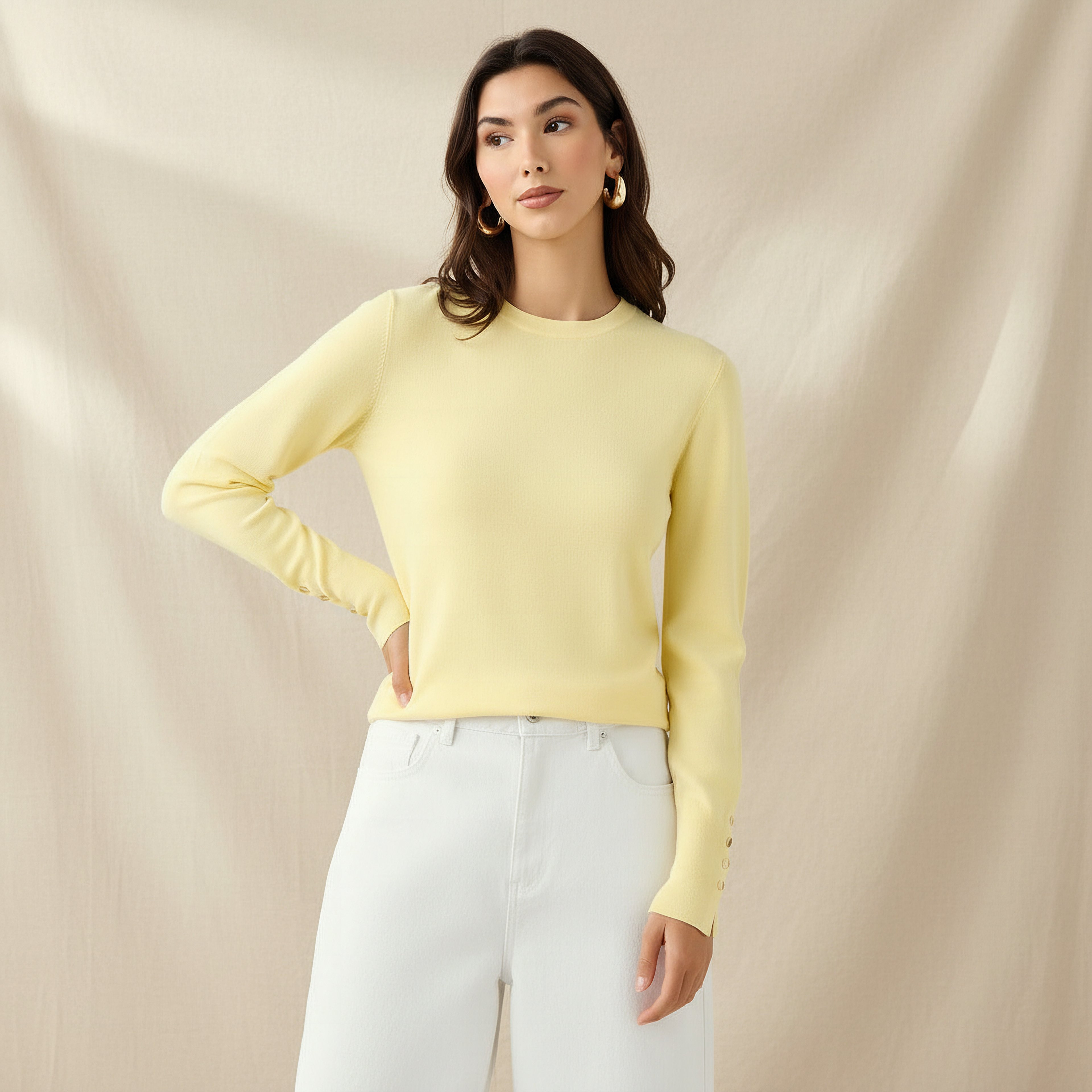 كنزة بياقة ضيقة وقصة عادية-women-clothing-cardigansandjumpers-jumpers-image-5